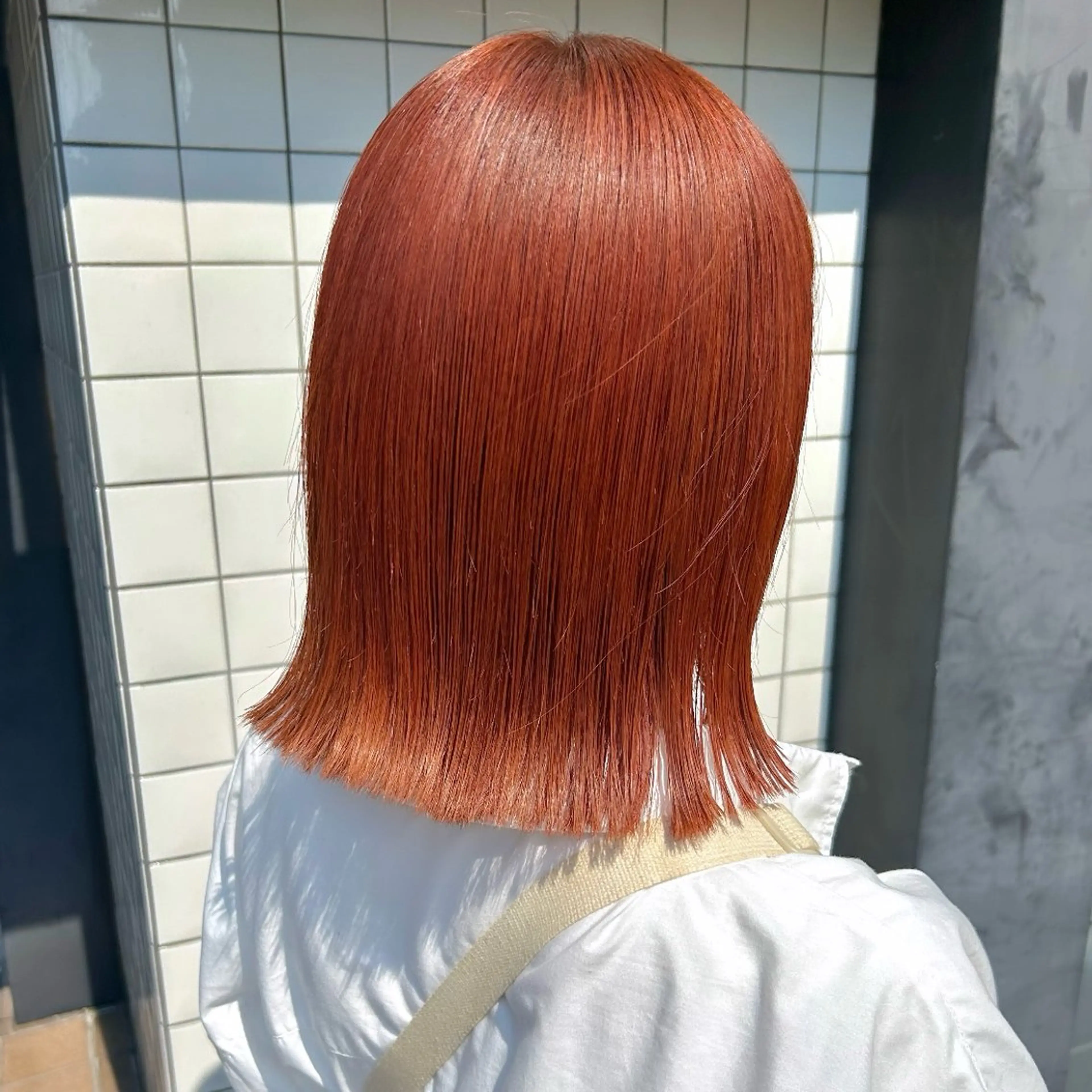 ミディアム カラー ヘアアレンジ カット ヘアカラー トリートメント 吉水 彩乃 /ボブ/透明感カラーのヘアスタイル