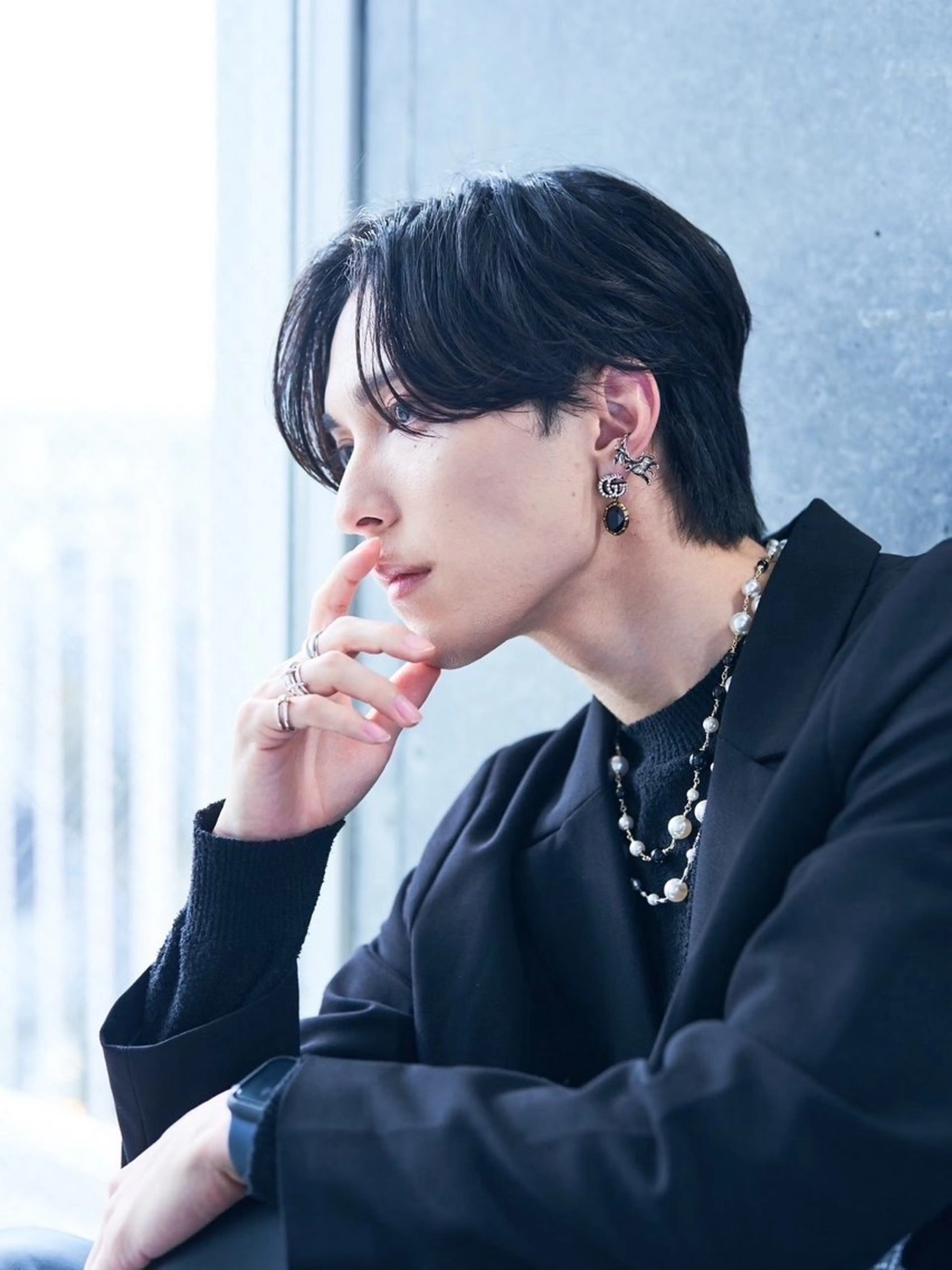 メンズ カット ニュアンス/フェザー /ウルフ/伶馬のヘアスタイル