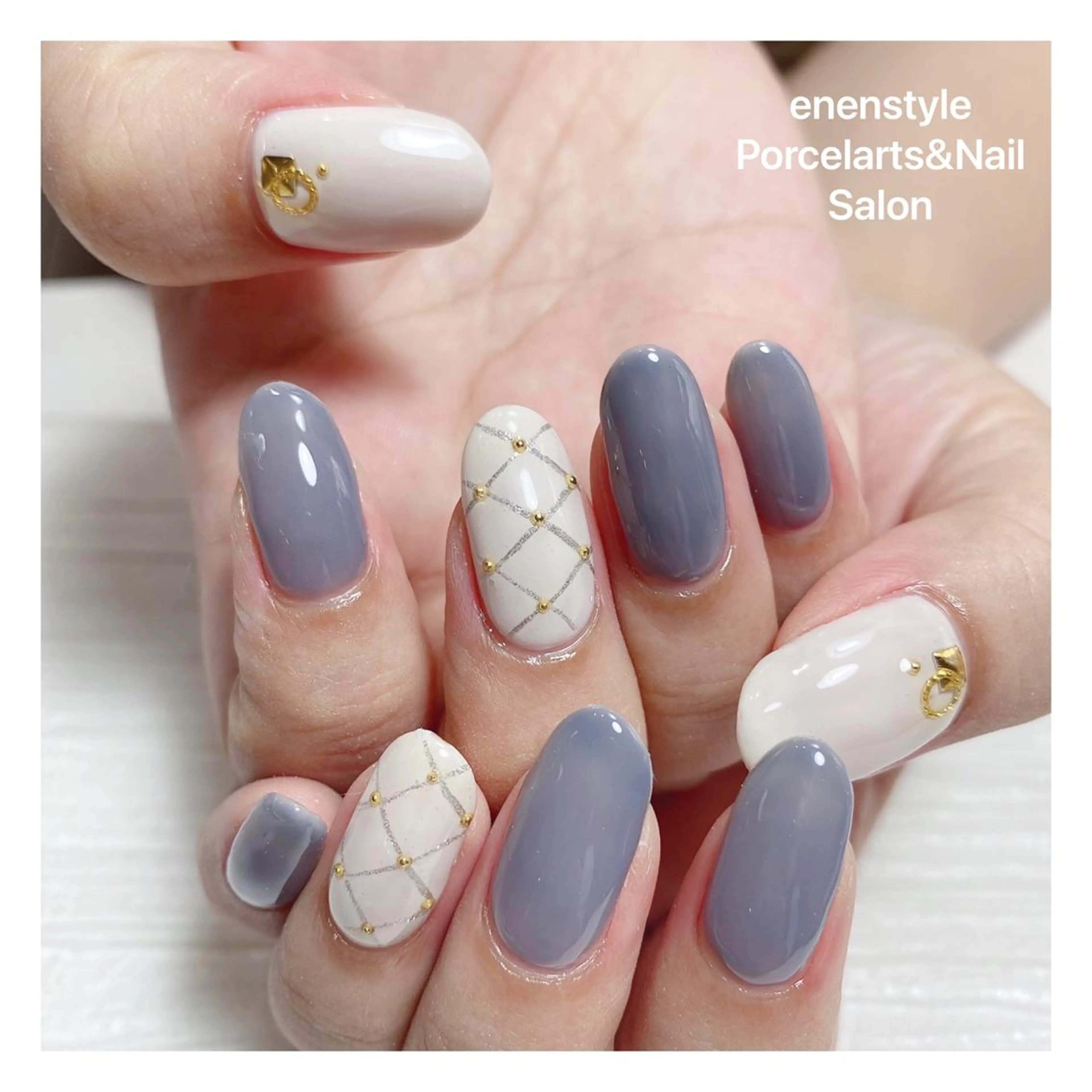 ミディアム ネイル ハンドネイル 👑enen style👑のネイルデザイン