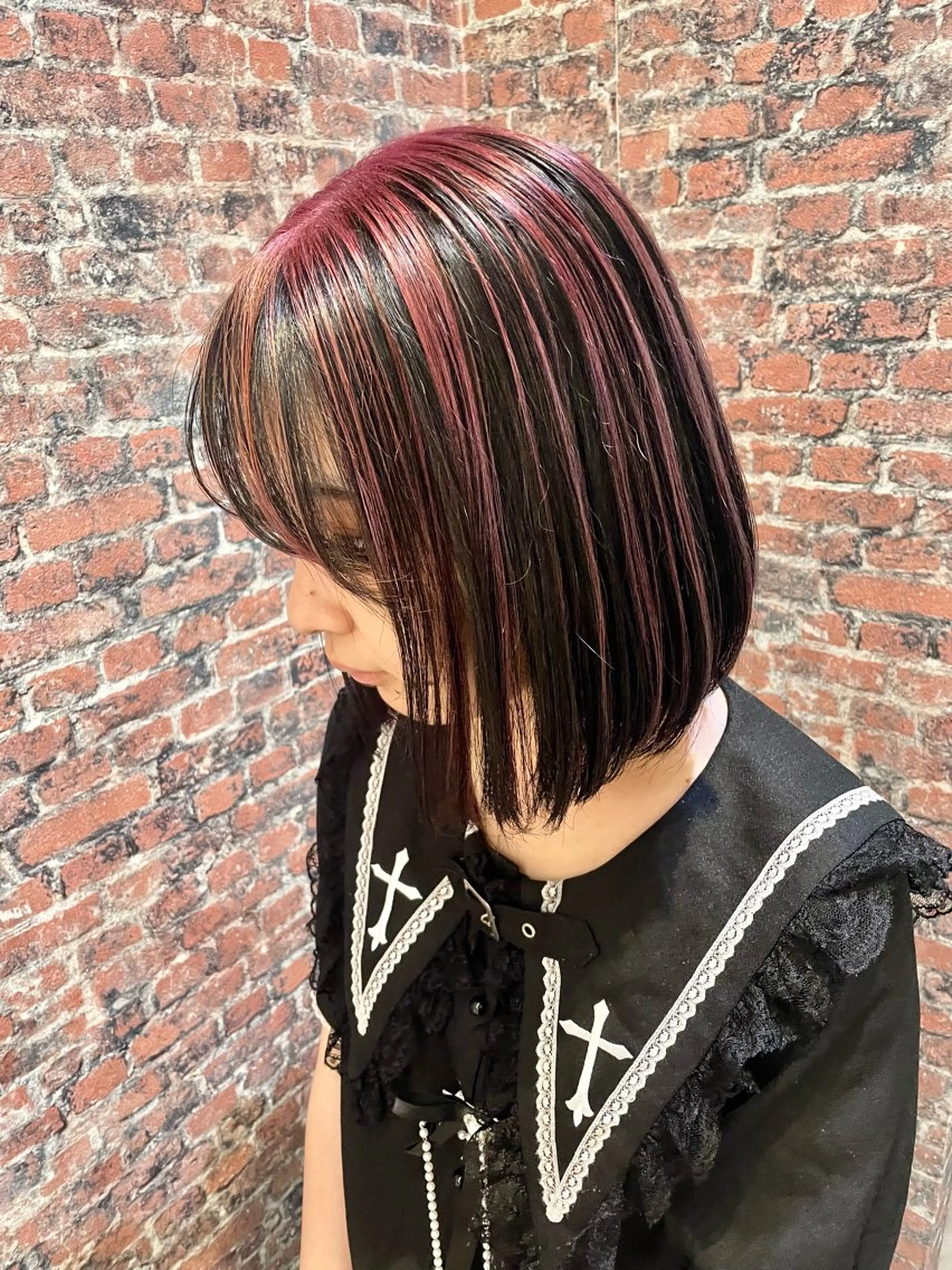 ミディアム ヘアカラー ブリーチ特化🎖️ピ ンクカラー高橋さやかのヘアスタイル