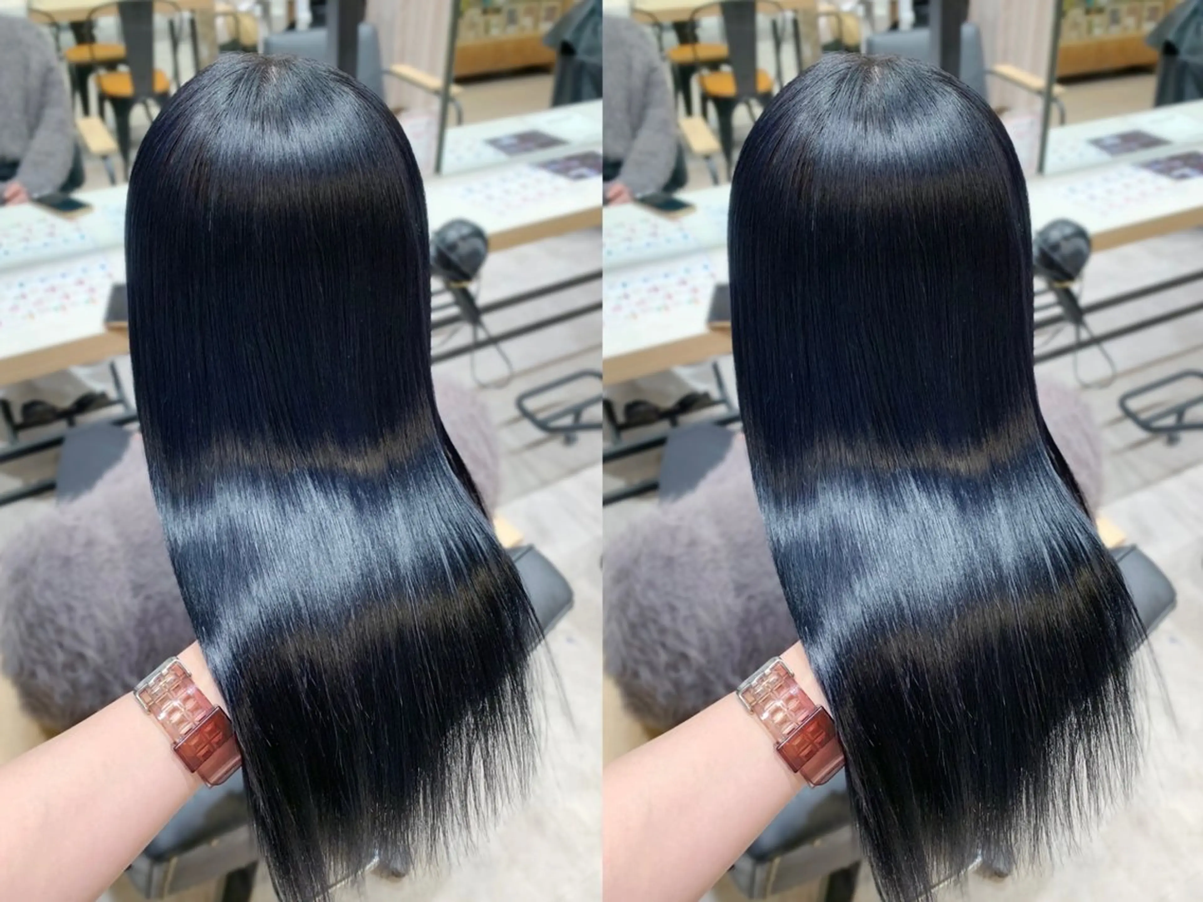 セミロング カラー 【髪質改善】 優菜のヘアスタイル