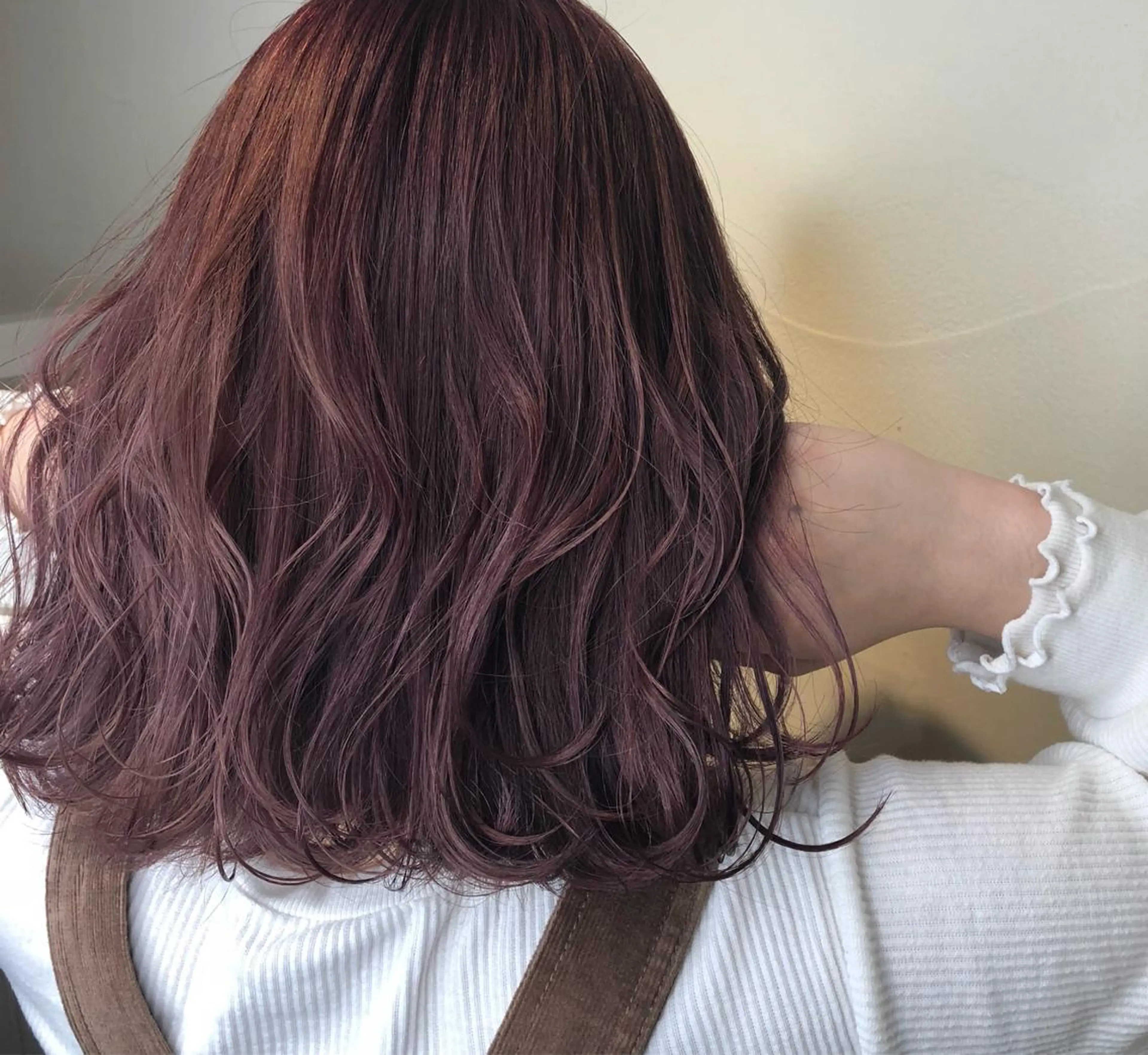 ミディアム カラー ダブルカラー ラベンダーカラー ピンクカラー ピンクラベンダー ケアブリーチ/ エクステ/レイヤーのヘアスタイル