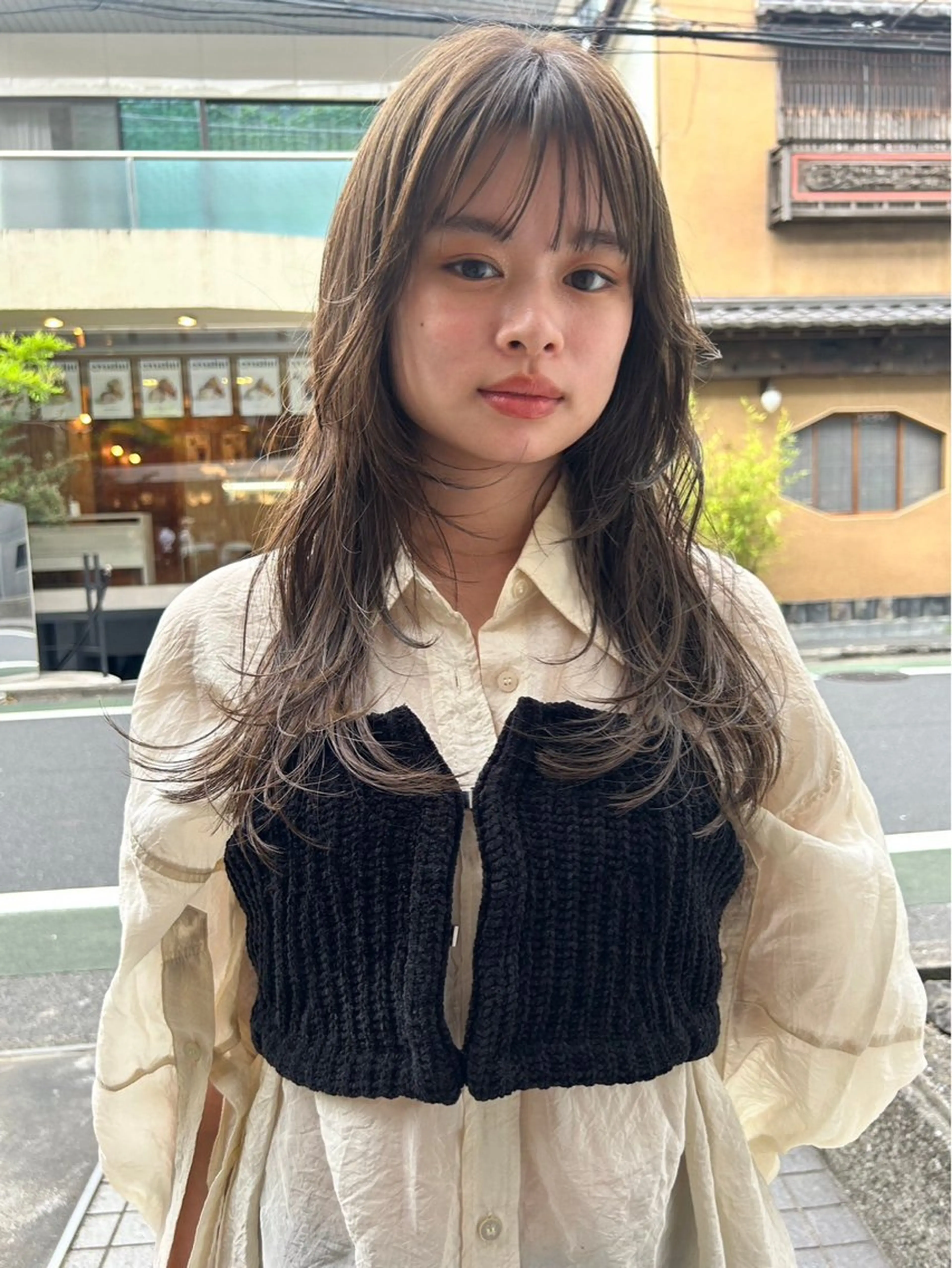 セミロング パーマ 鷲田 晴輝のヘアスタイル