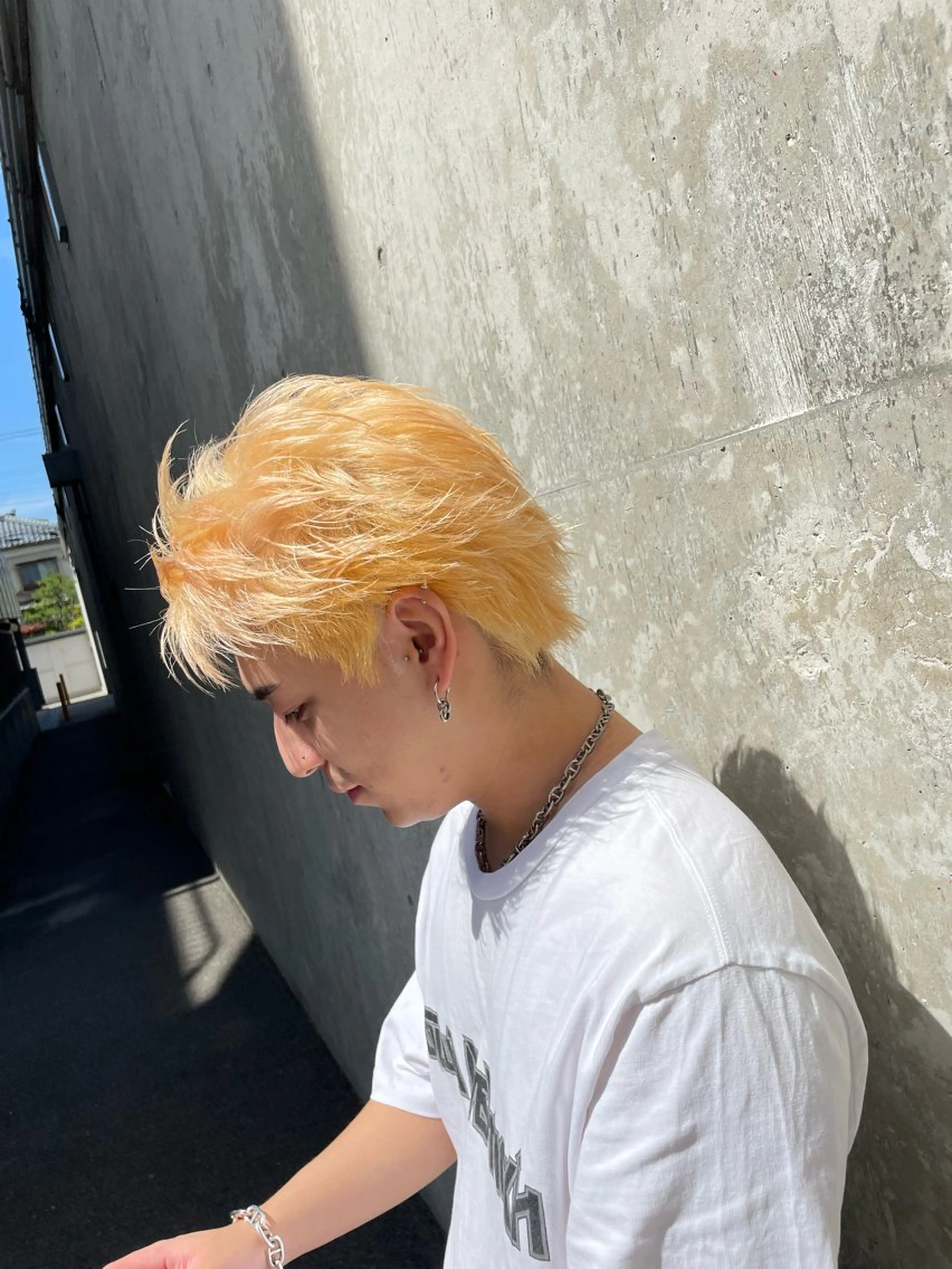 カラー メンズ メンズブリーチ ブリーチ 抜きっぱなしブロンド ABEY LEVRAI所属・Miyabi.💋 ABEYLEVRAIのヘアスタイル