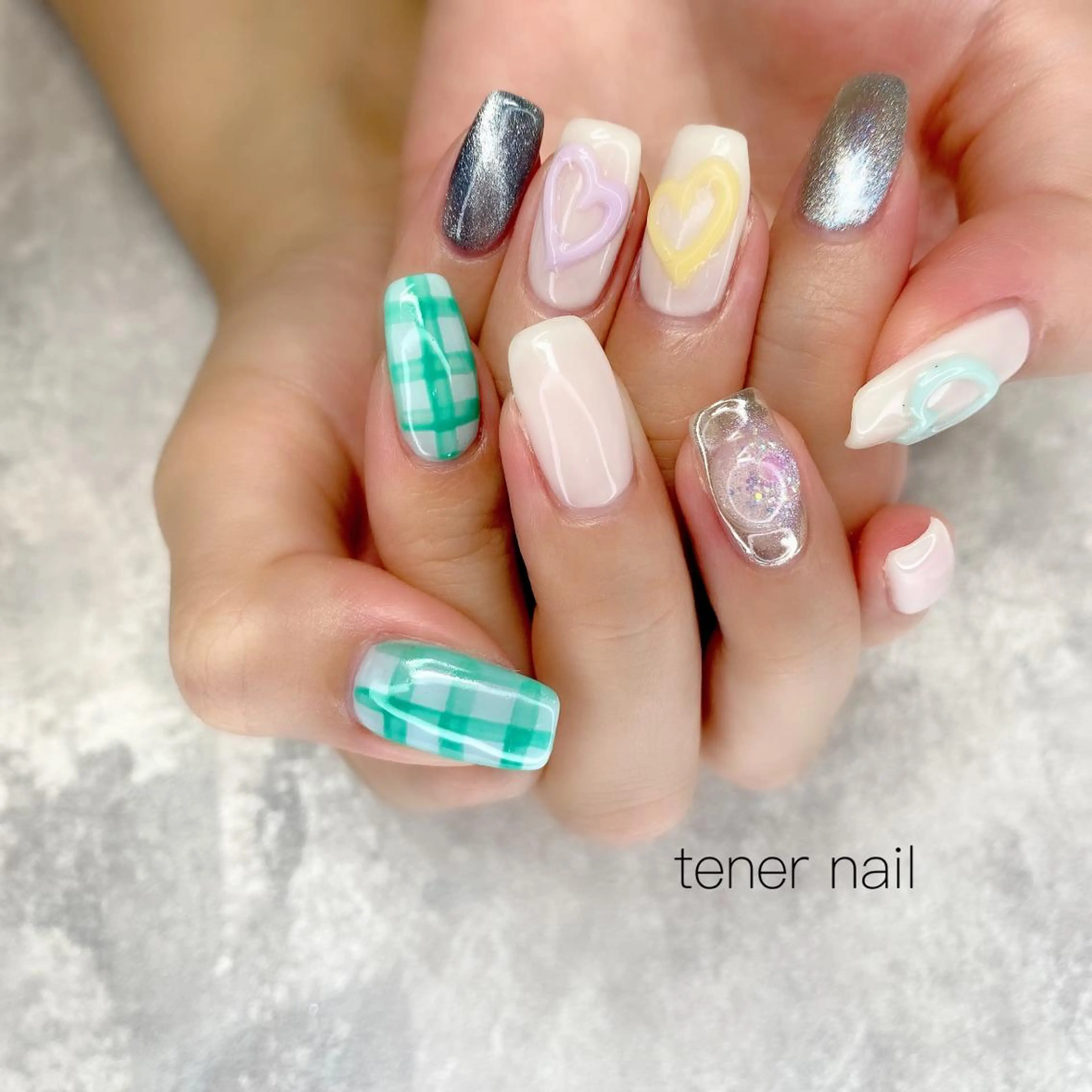 ネイル ハート tener  nail  テネルネイル所属・テネルネイル tener nailのネイルデザイン