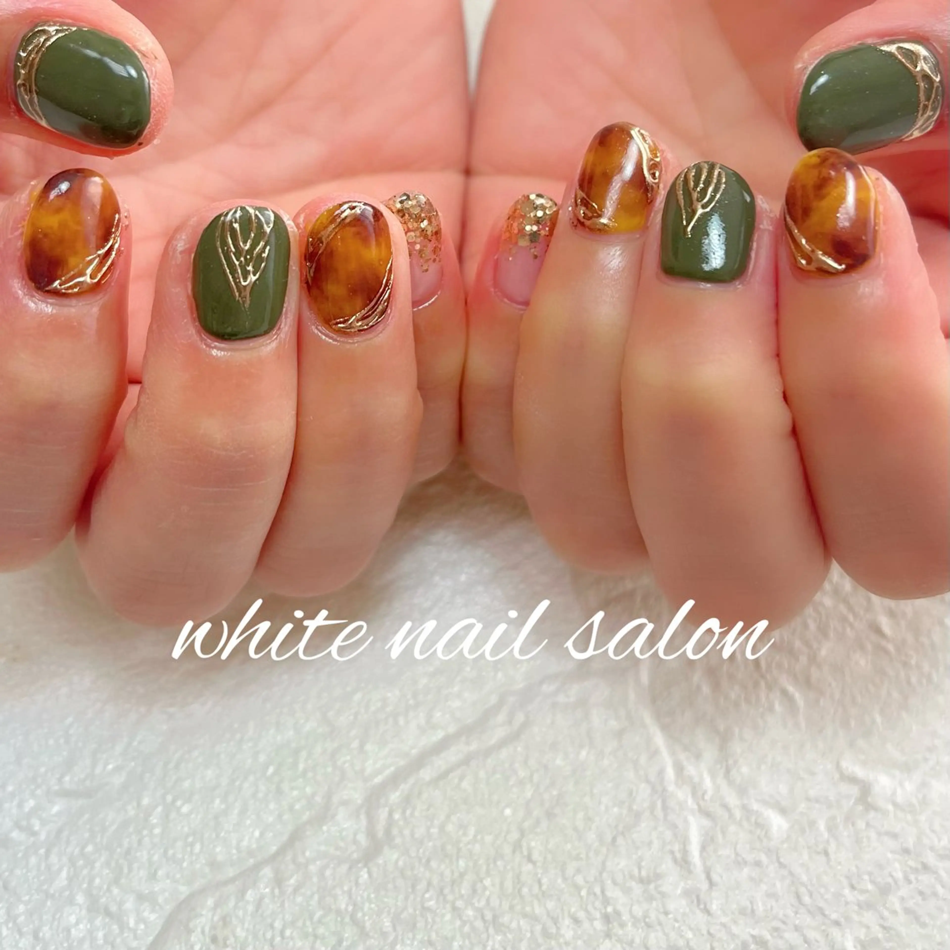 ネイル ラメ(グリッター) ハンドネイル white nail salonのネイルデザイン