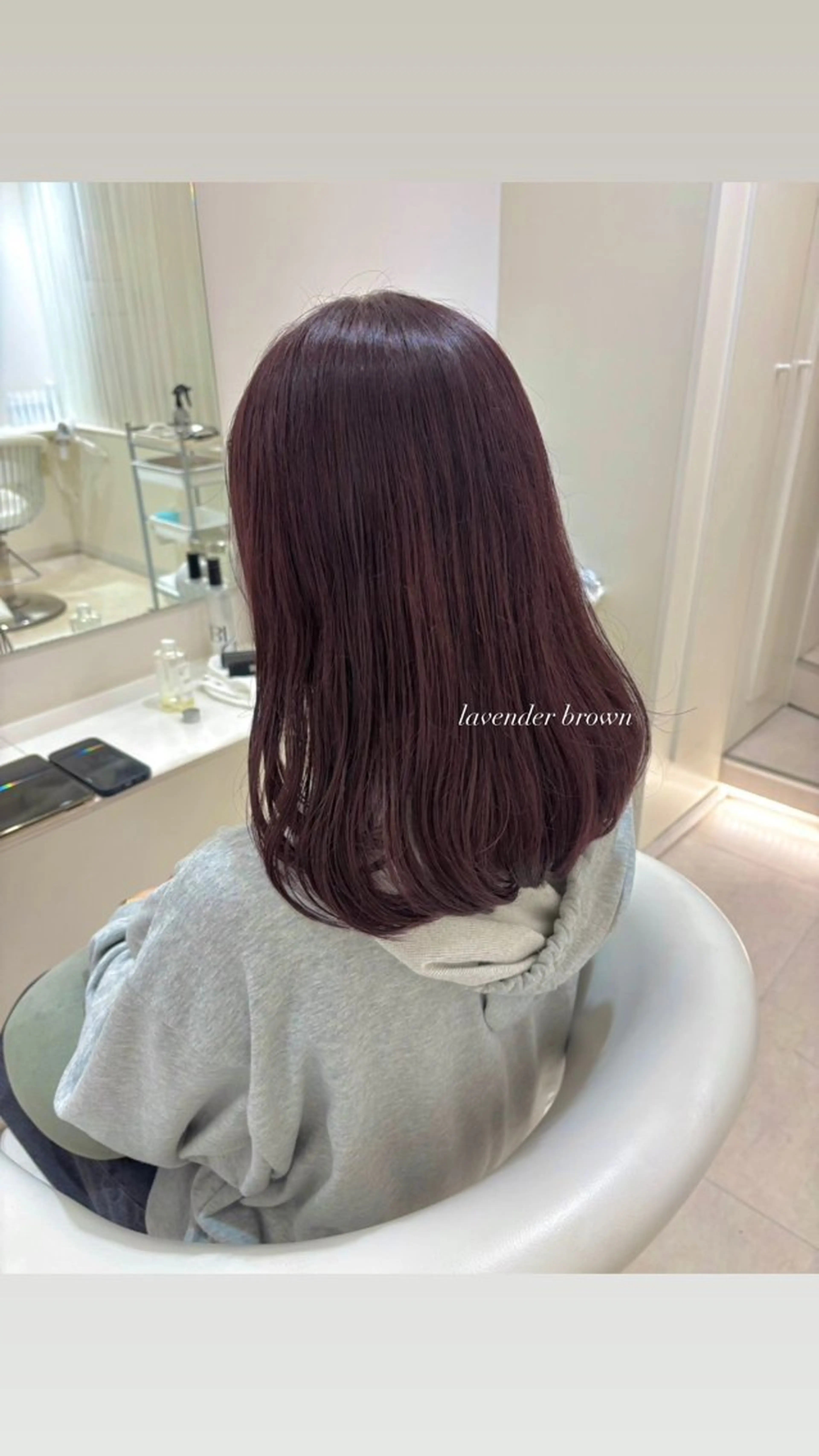 ミディアム ヘアカラー ParveMix 宮﨑 梨里のヘアスタイル