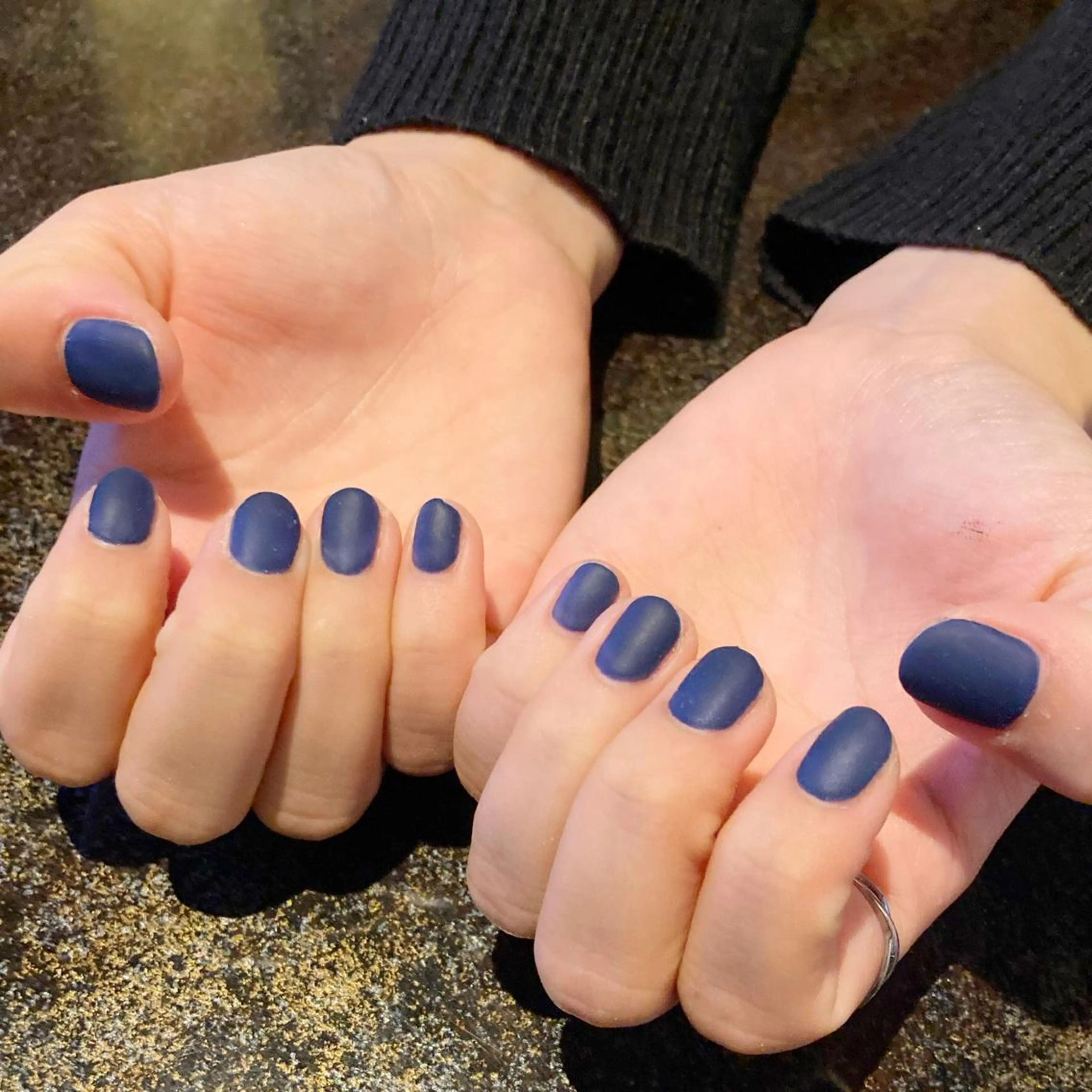 ネイル マットネイル ネイビー ハンドネイル Nail Salon liber所属・NailSalon liberのネイルデザイン