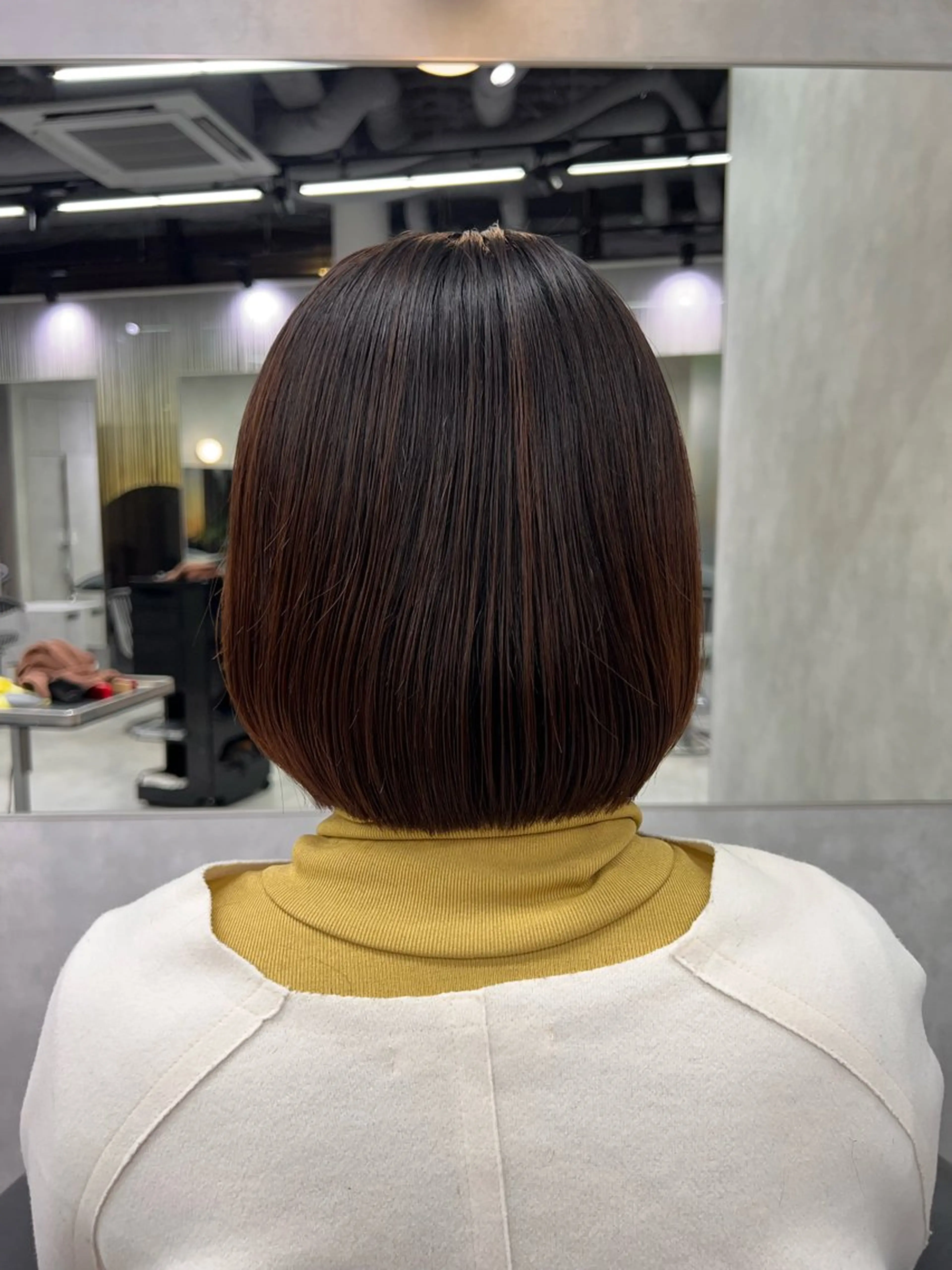 ミディアム ボブ 韓国風ヘア 上田 エミのヘアスタイル