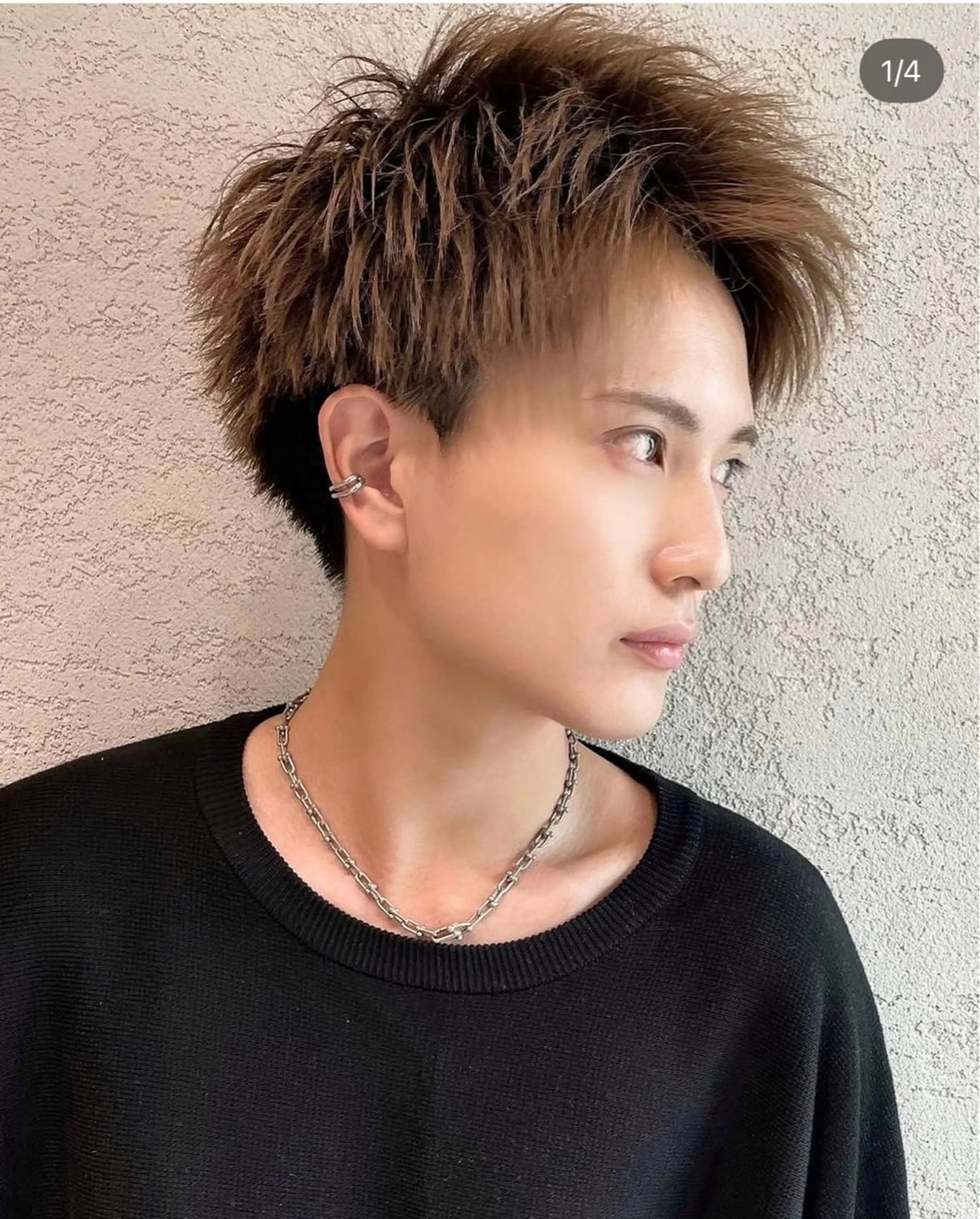 メンズ 女性目線の可愛い ハイトーン/楓のヘアスタイル