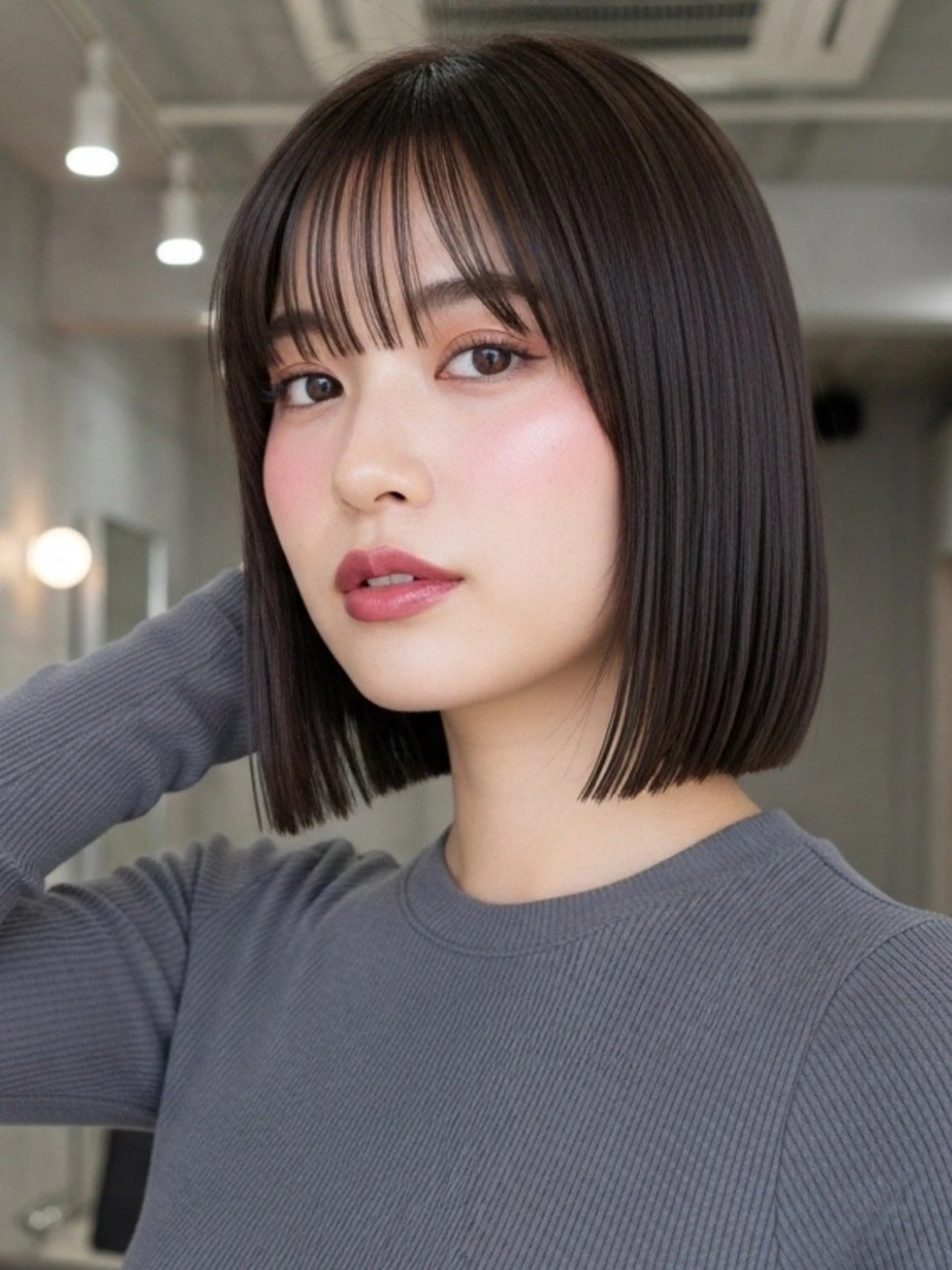 ミディアム 似合わせボブ✖️ 韓国レイヤー✨小関のヘアスタイル