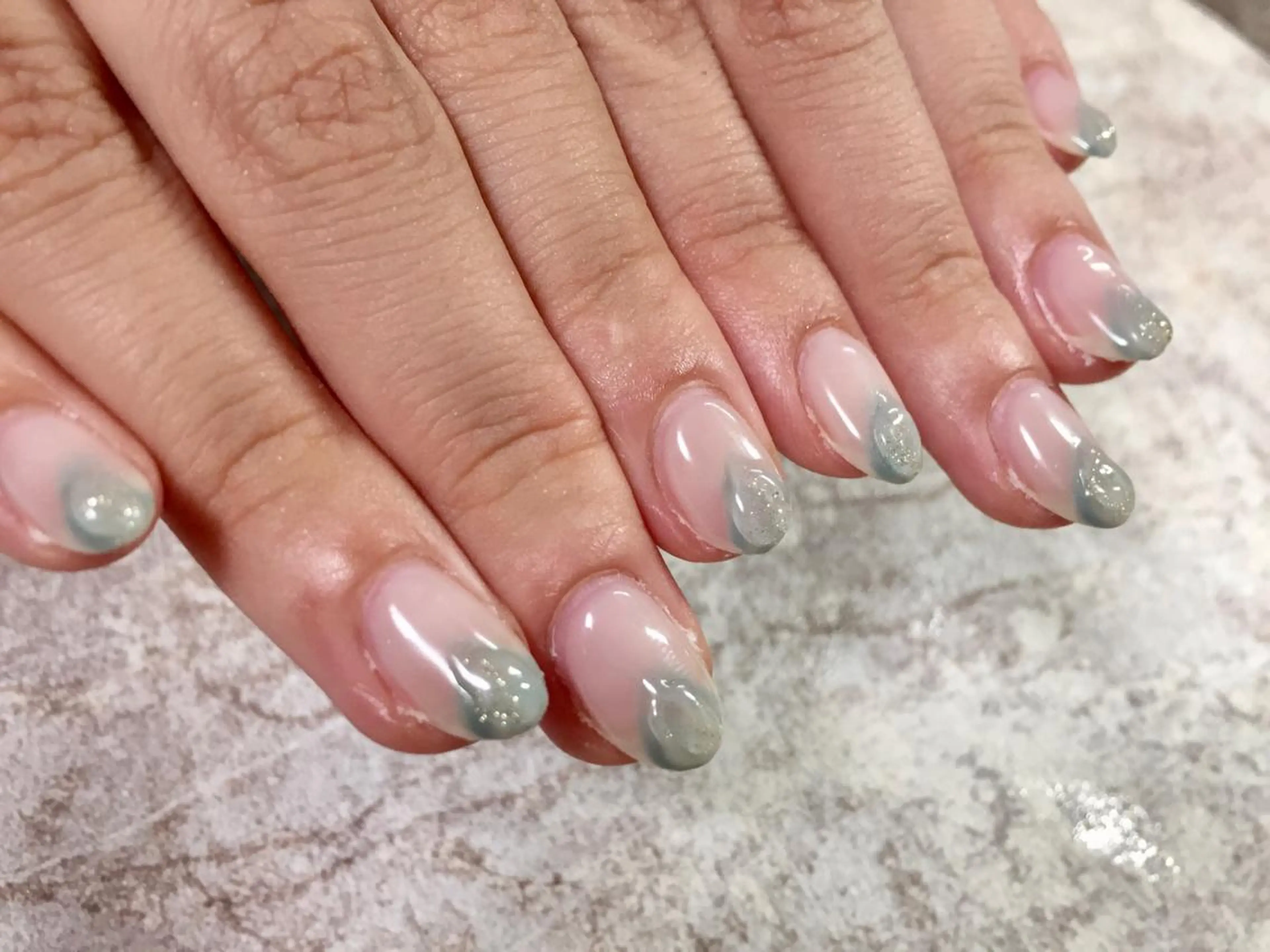 ネイル オフィスネイル シンプルネイル 夏ネイル kiki nail 二子玉川のネイルデザイン