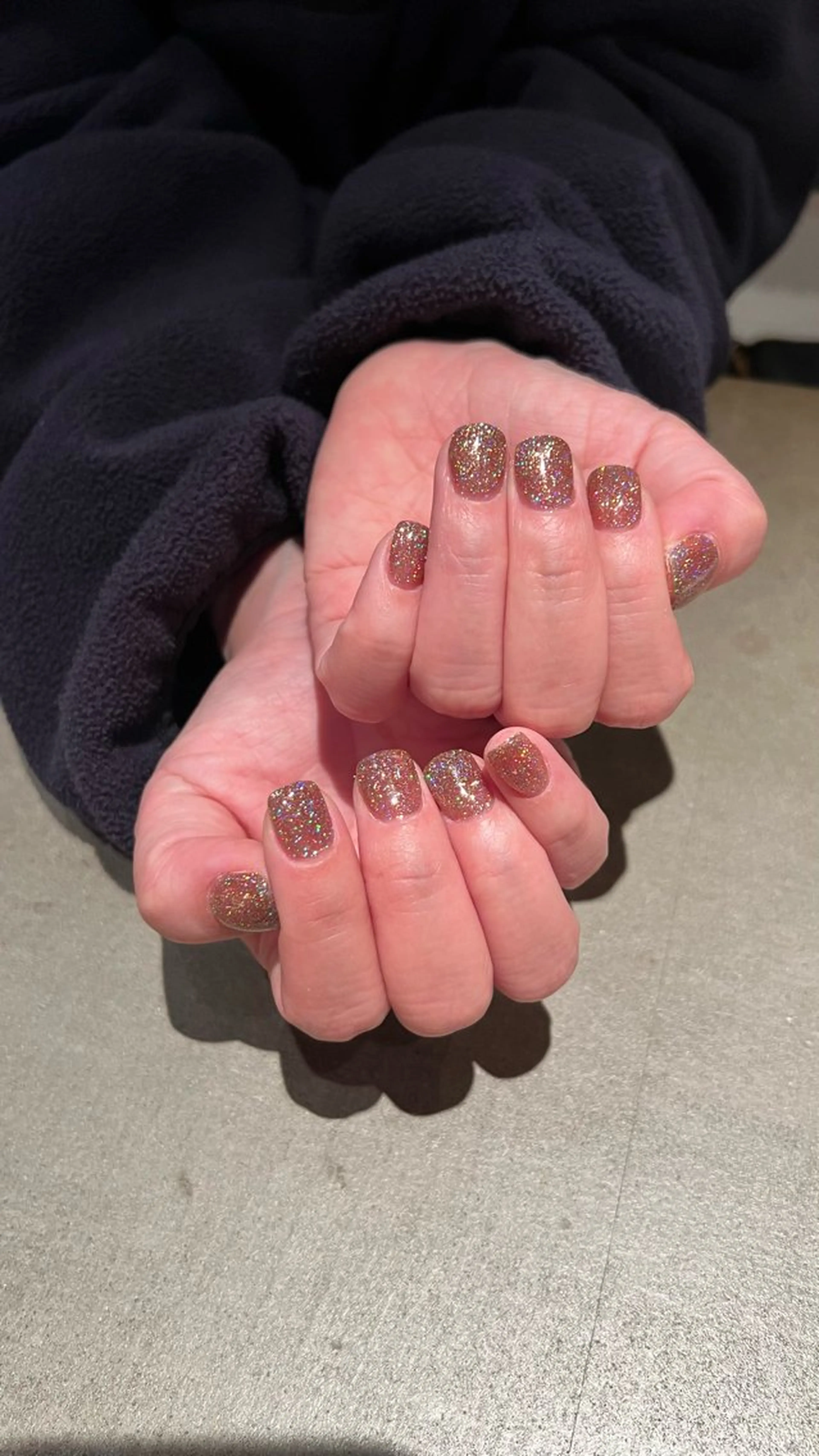 ネイル ラメ(グリッター) ワンカラーネイル ウエチ ノリカ🐸のネイルデザイン