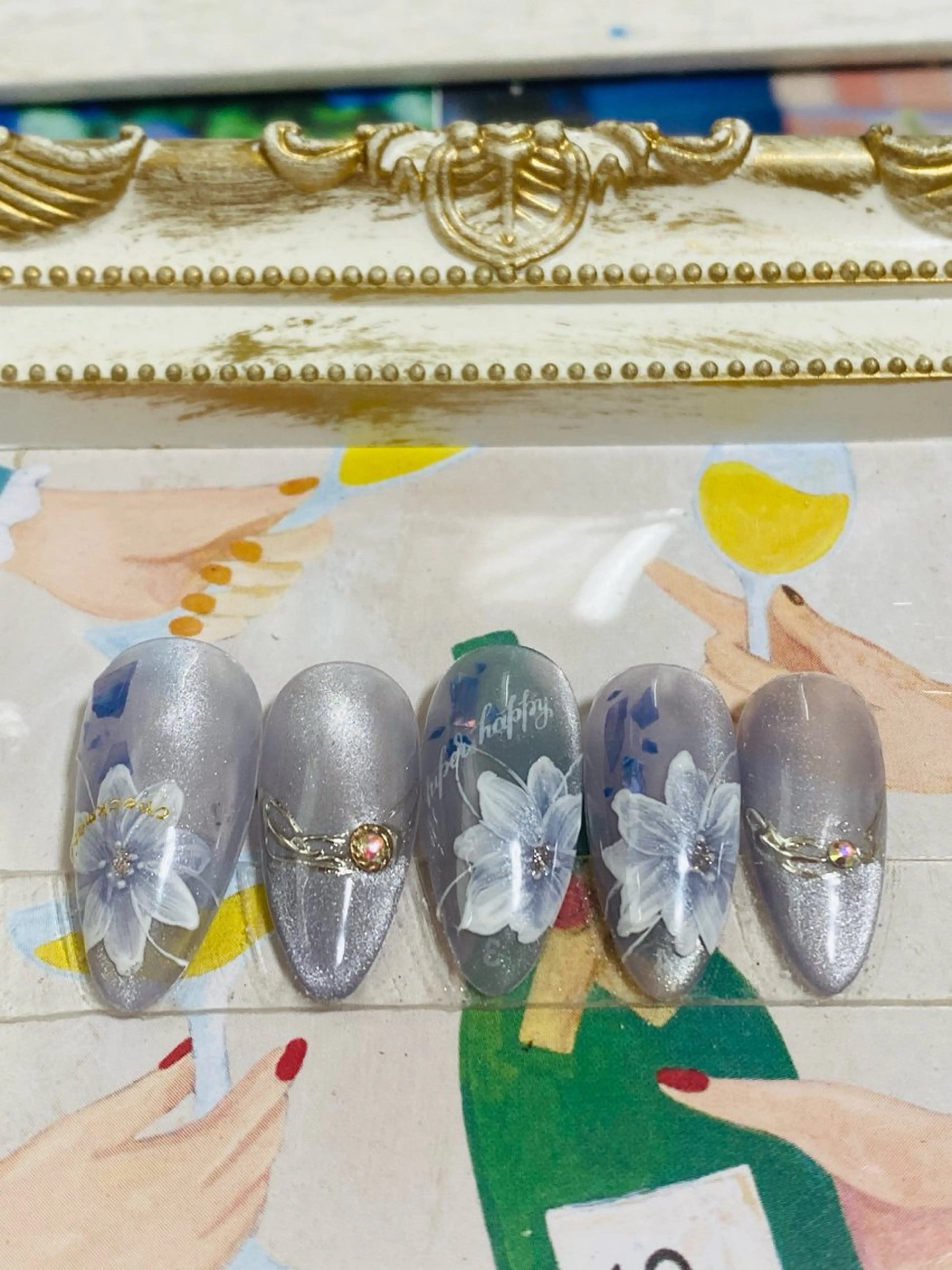 ネイル アートネイル フラワーネイル 自宅ネイルサロン ♦️nuance♦️のネイルデザイン