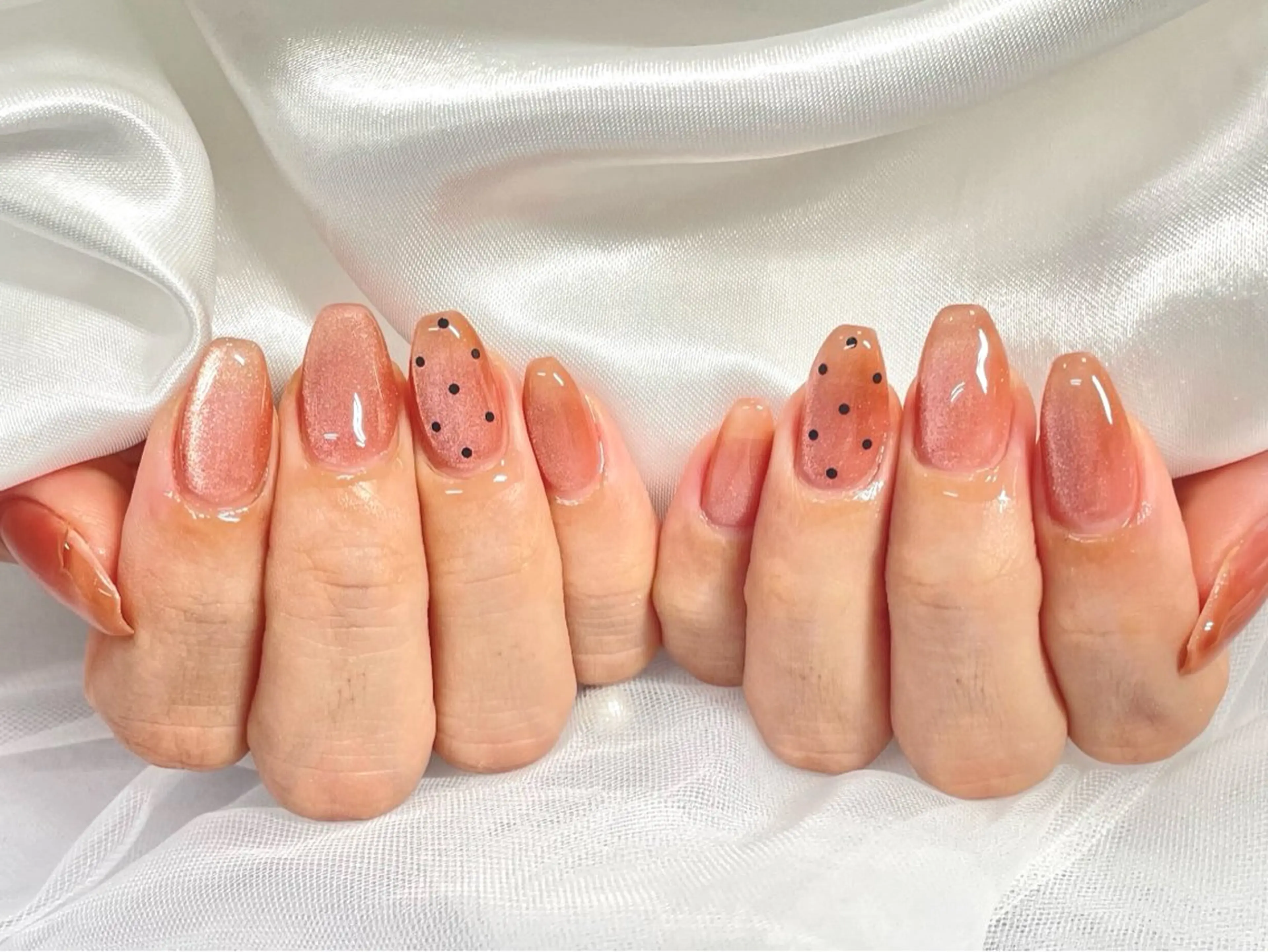 ネイル アートネイル ジェルネイル 氷ネイル・うるうるネイル マグネットネイル パラジェル ハンドネイル Nail Neige🐈🌙のネイルデザイン