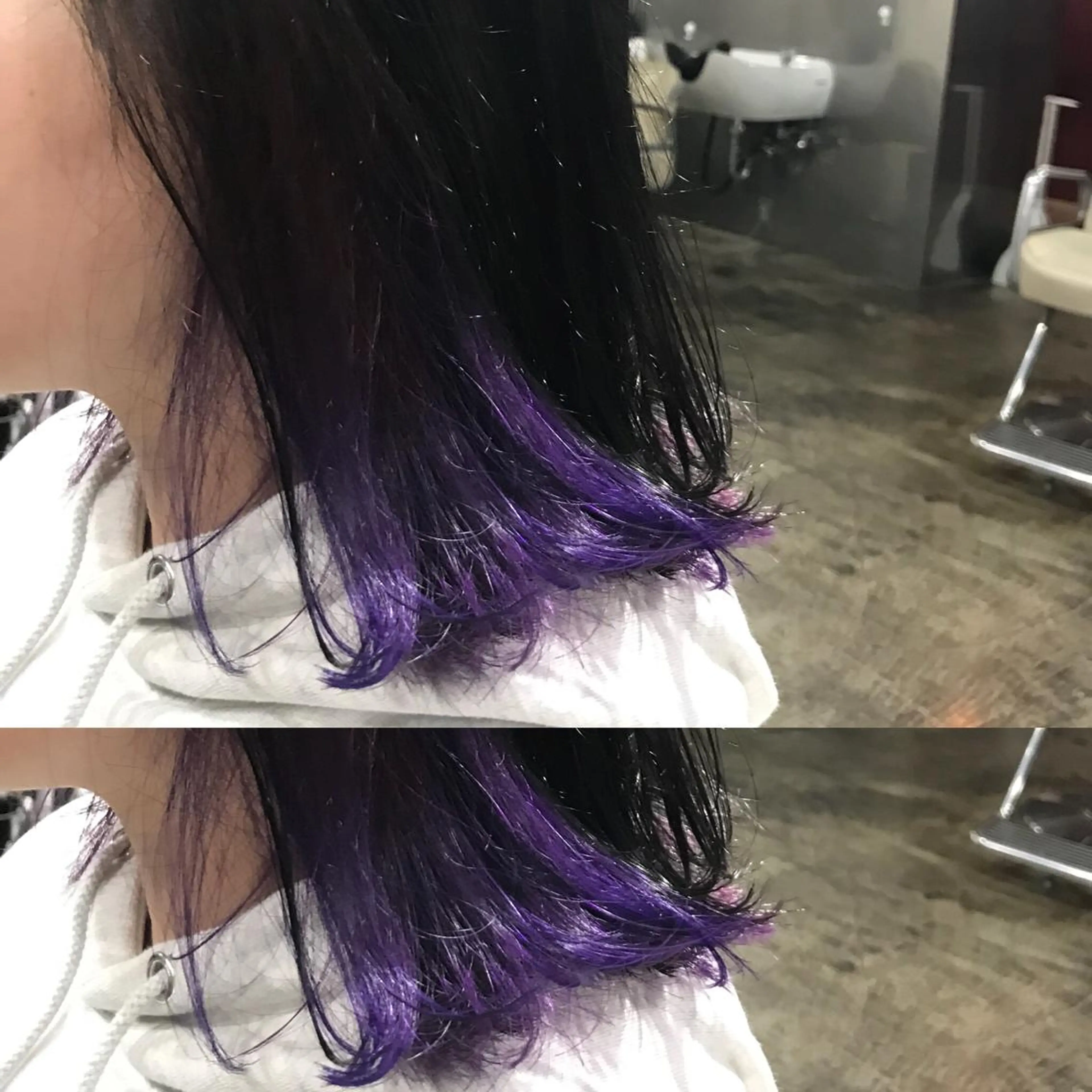 ミディアム カラー パーマ ヘアアレンジ メンズ キッズ ネイル マツエク・マツパ メンズインナーカラー インナーカラー パープルカラー パープル サロンドミルク 原宿のヘアスタイル