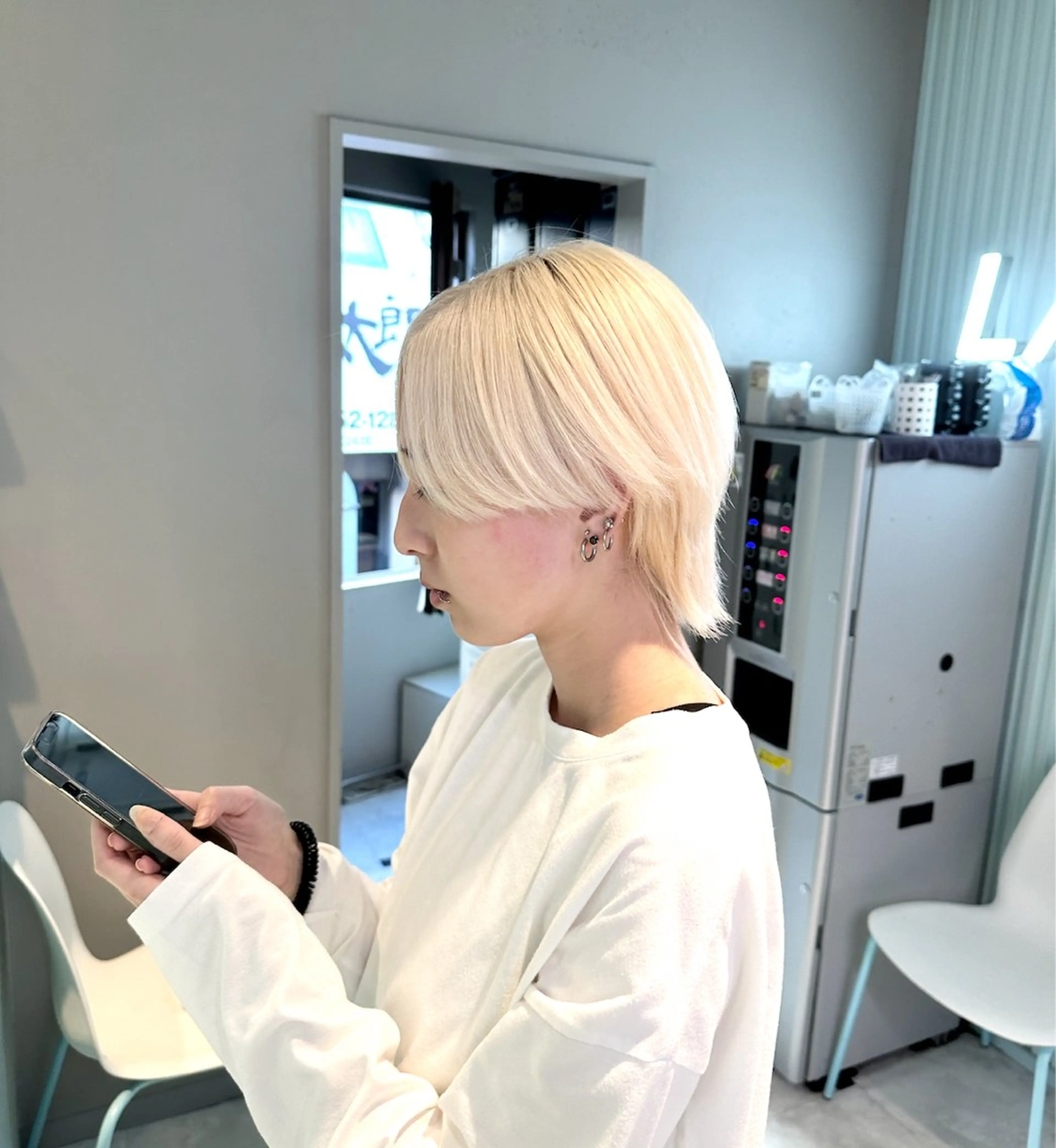 ショート カラー ヘアカラー トリートメント ヘッドスパ ヘアセット 🪄池袋ハイトーン 🪄ブリーチカラーのヘアスタイル