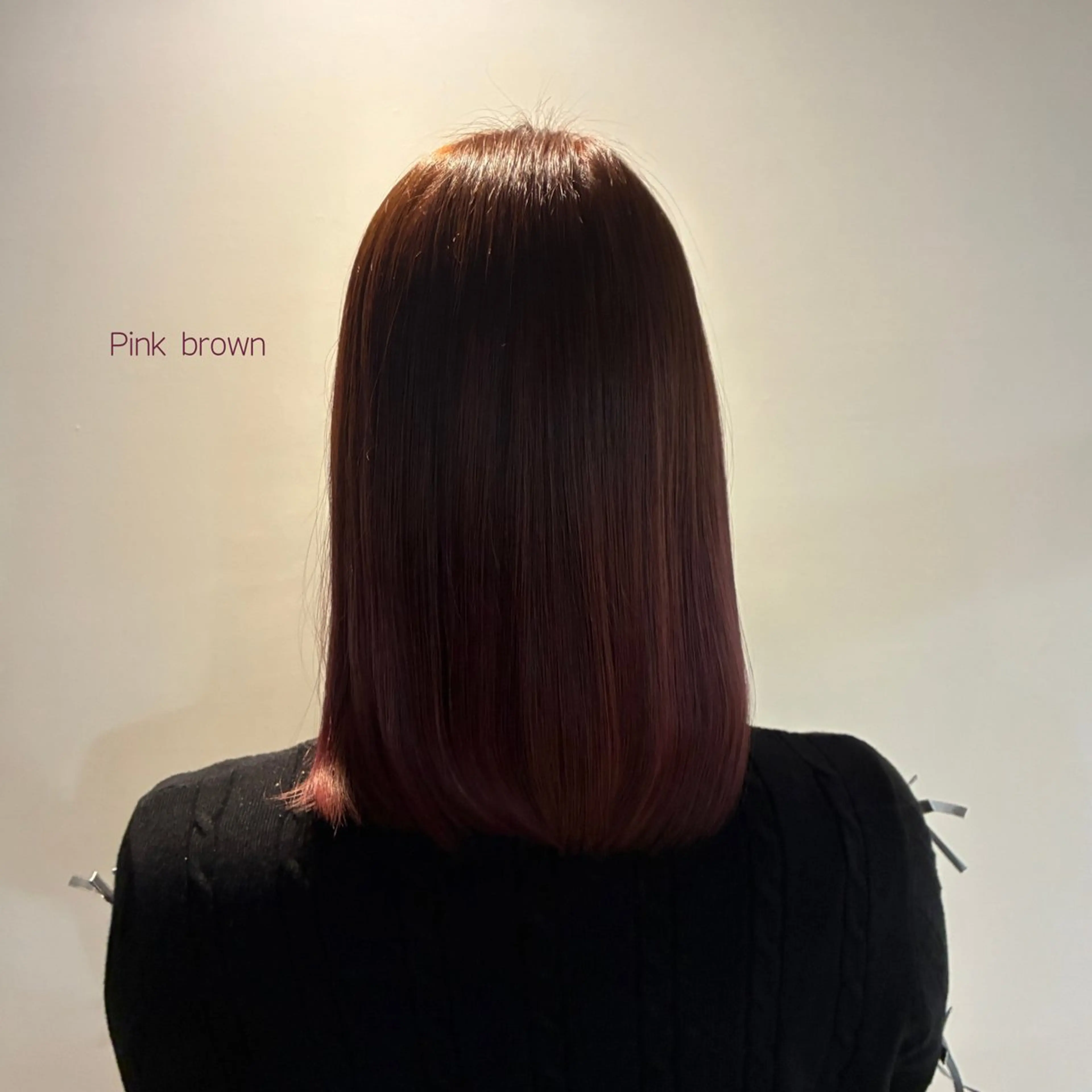 セミロング ピンクブラウン ヘアカラー Hikari/薬院 /モデル募集中のヘアスタイル