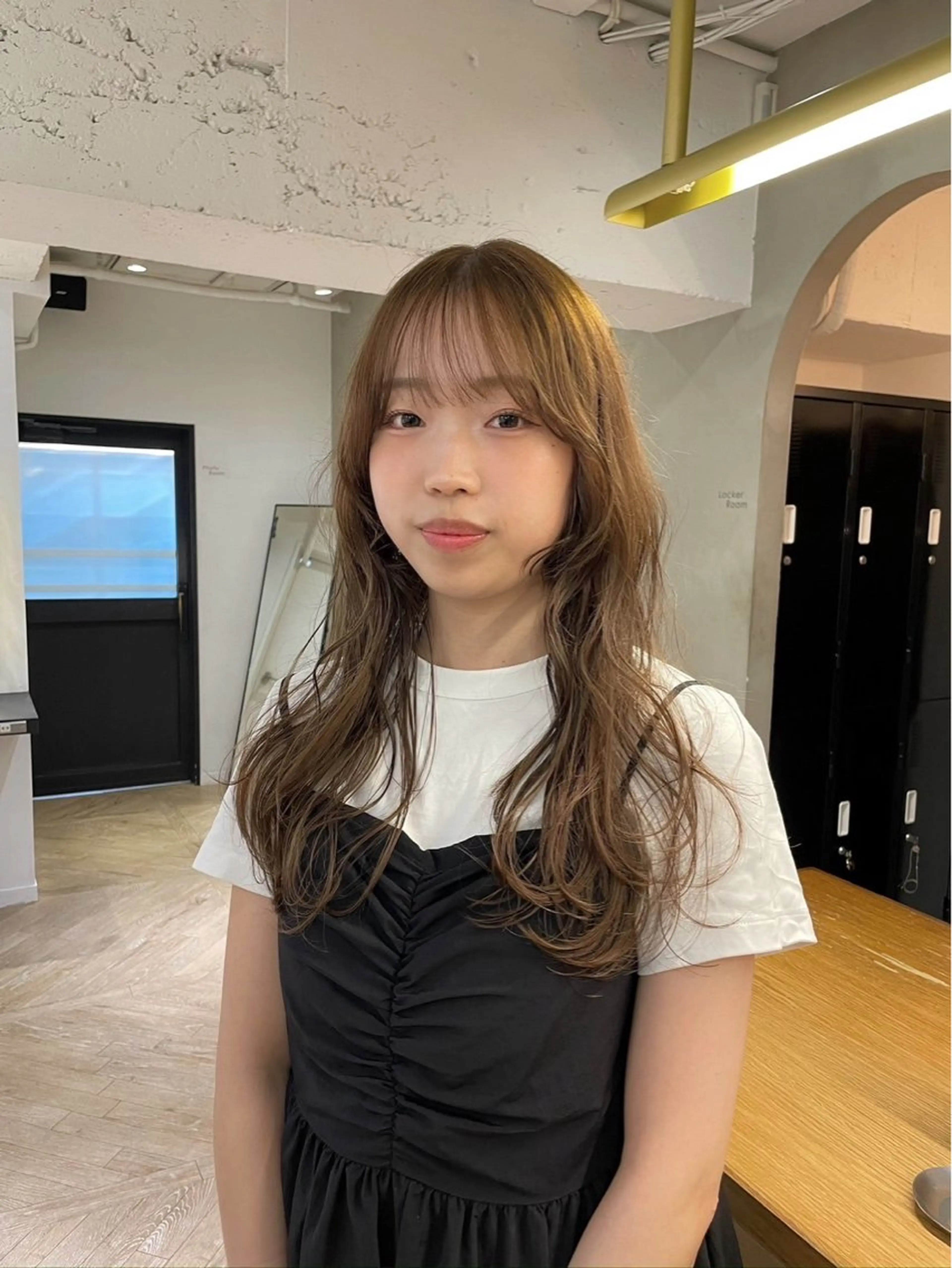 セミロング カット ヘアカラー トリートメント レイヤーカット/暖色 カラー/mao🎀のヘアスタイル