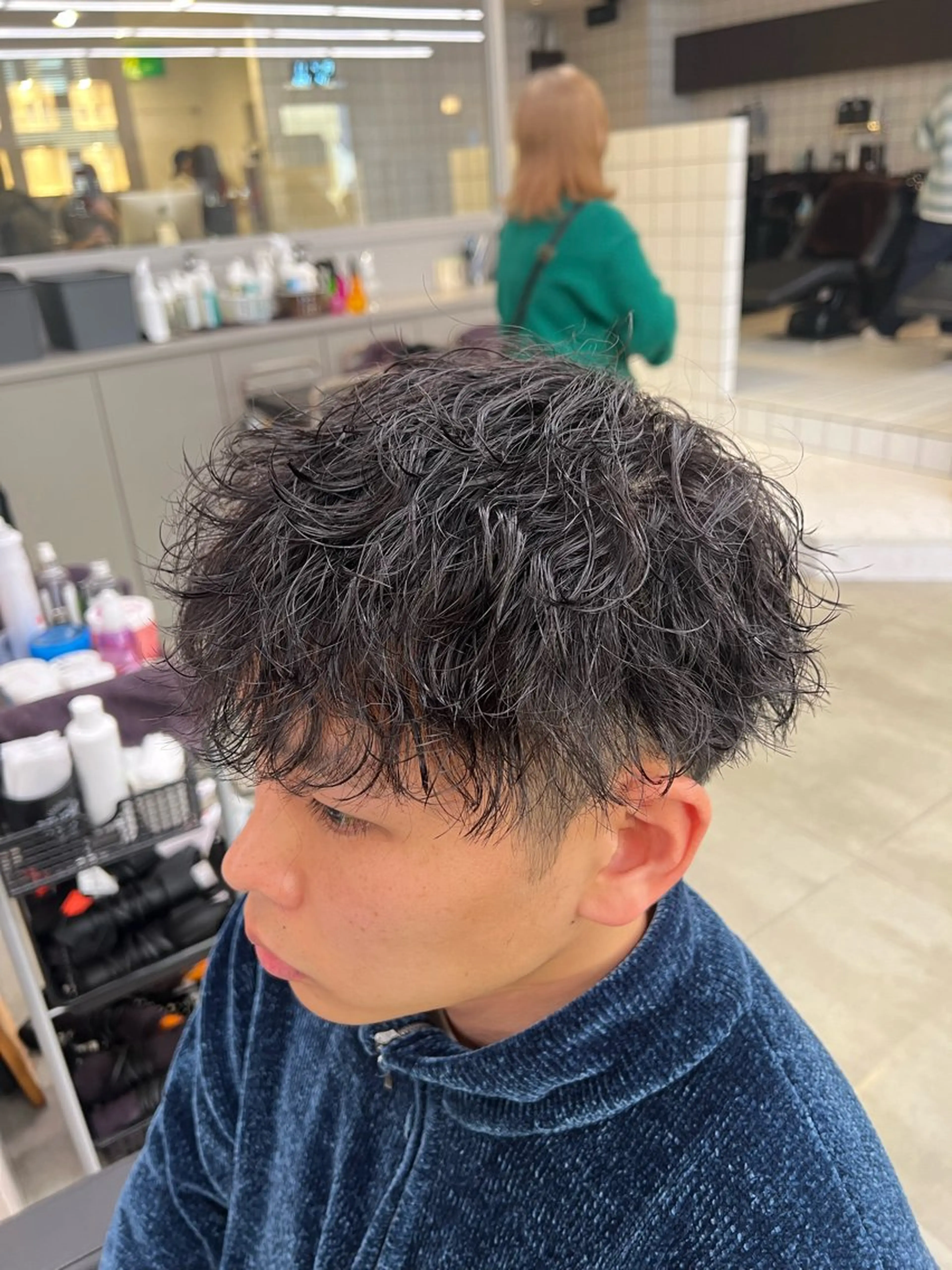 ショート カラー パーマ メンズ カット パーマ 韓国レイヤーカット /REIのヘアスタイル