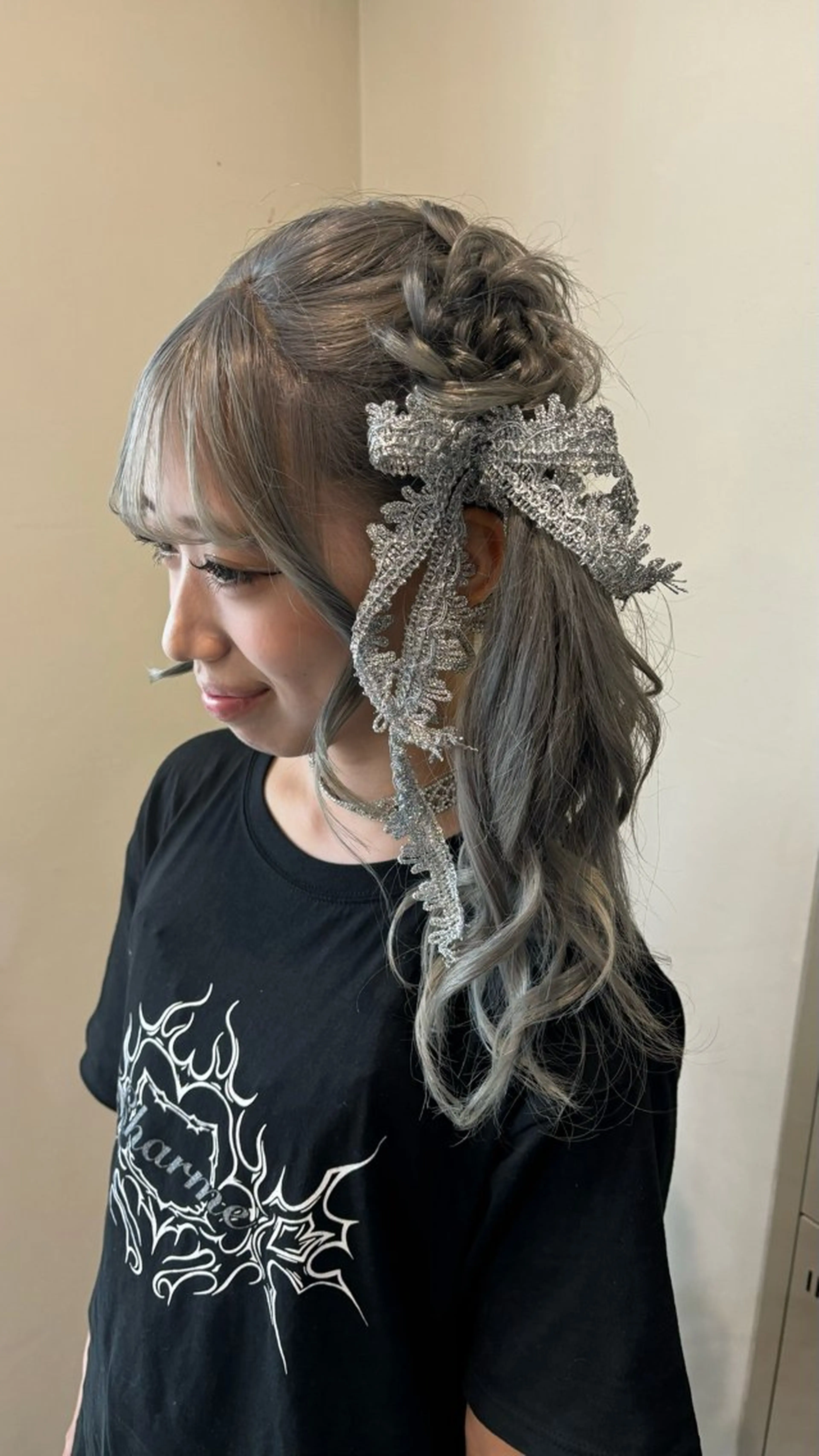 ロング ヘアセット 🎀ハイトーン/ 艶カラー/夕月🎀のヘアスタイル