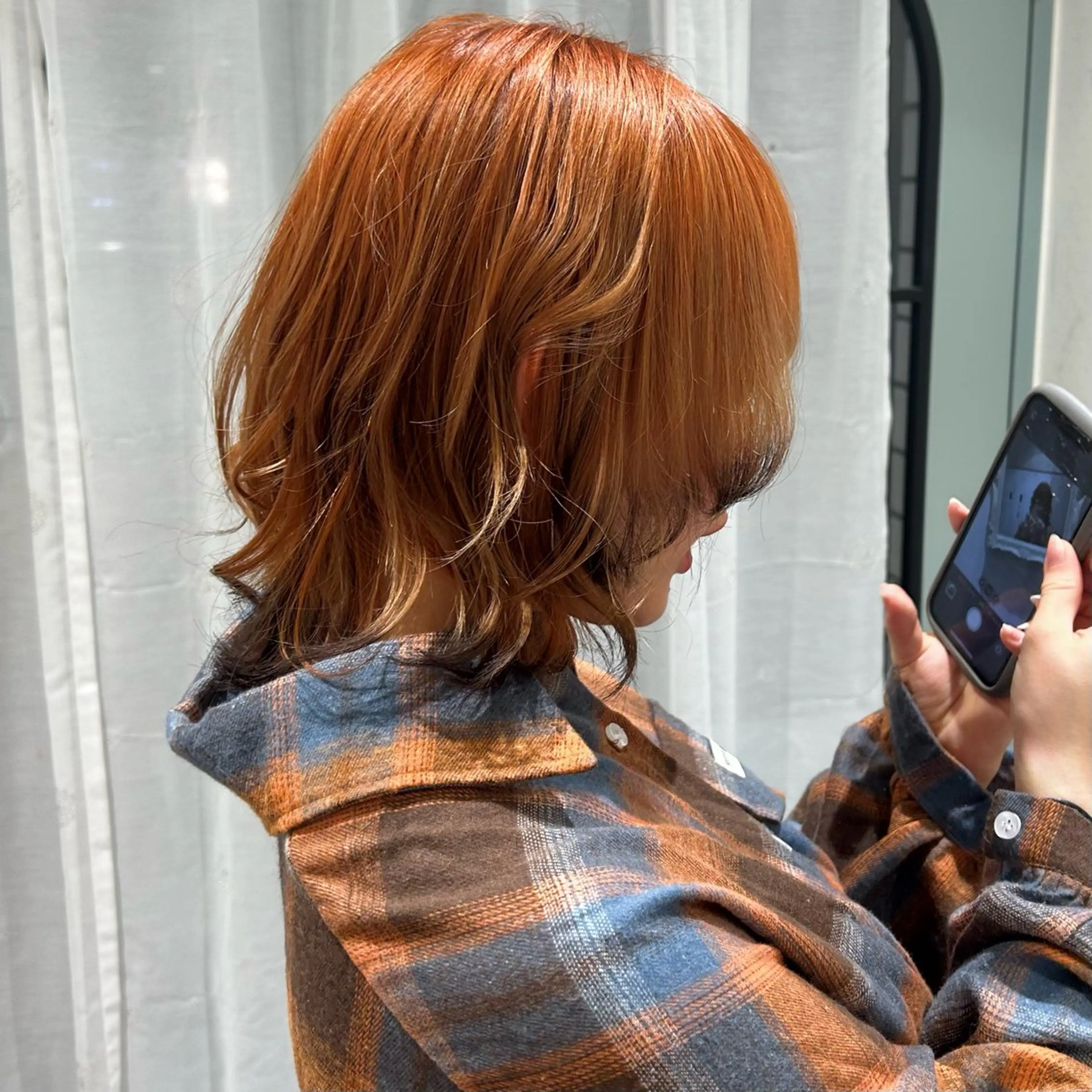 ミディアム カラー ヘアアレンジ 透明感カラー デザインカラー 狐カラー トリートメント ヘアカラー トリートメント 🍓女性専用サロン/ こころ🍓のヘアスタイル