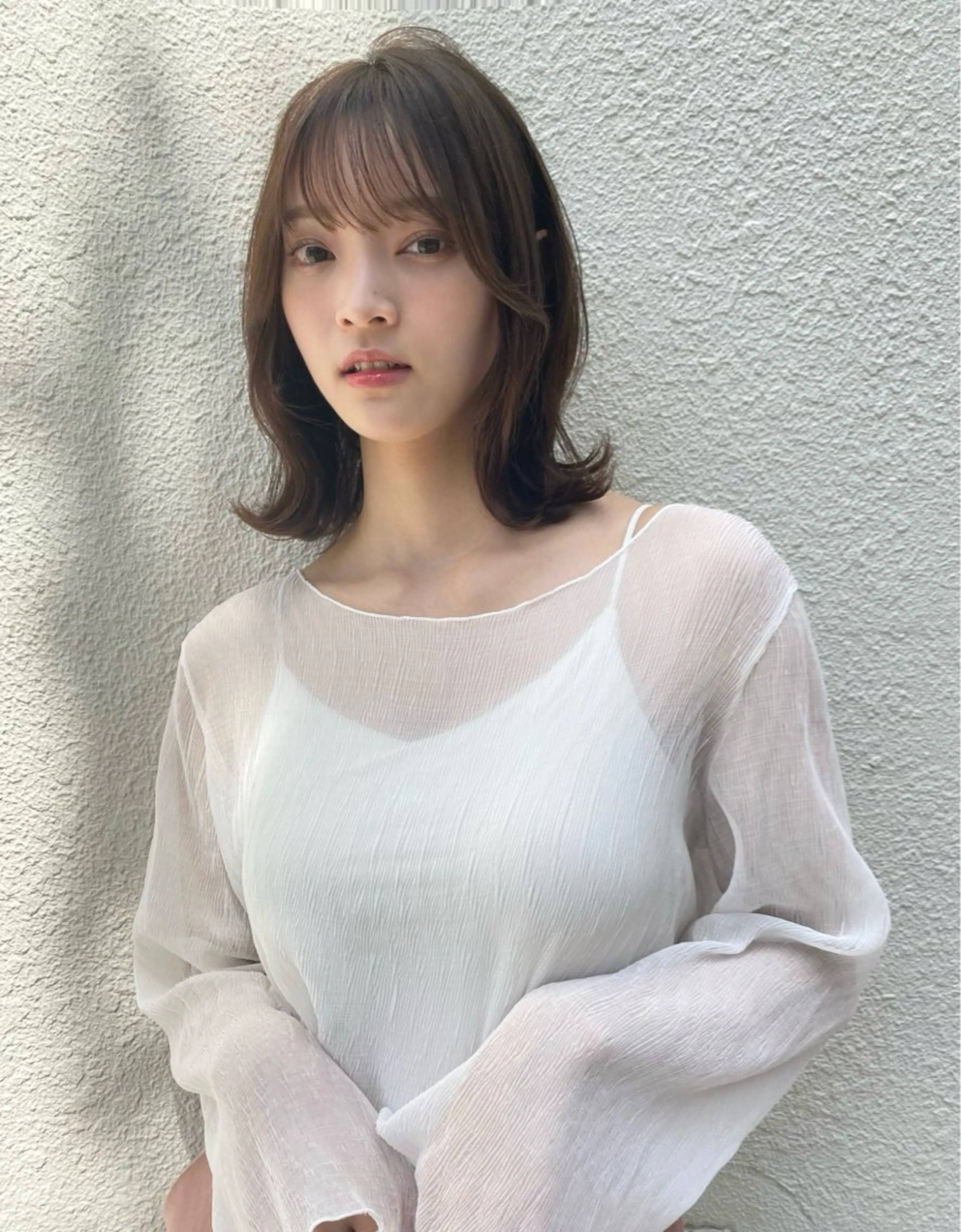 ミディアム 顔まわりカット/金山 /大園芽依のヘアスタイル