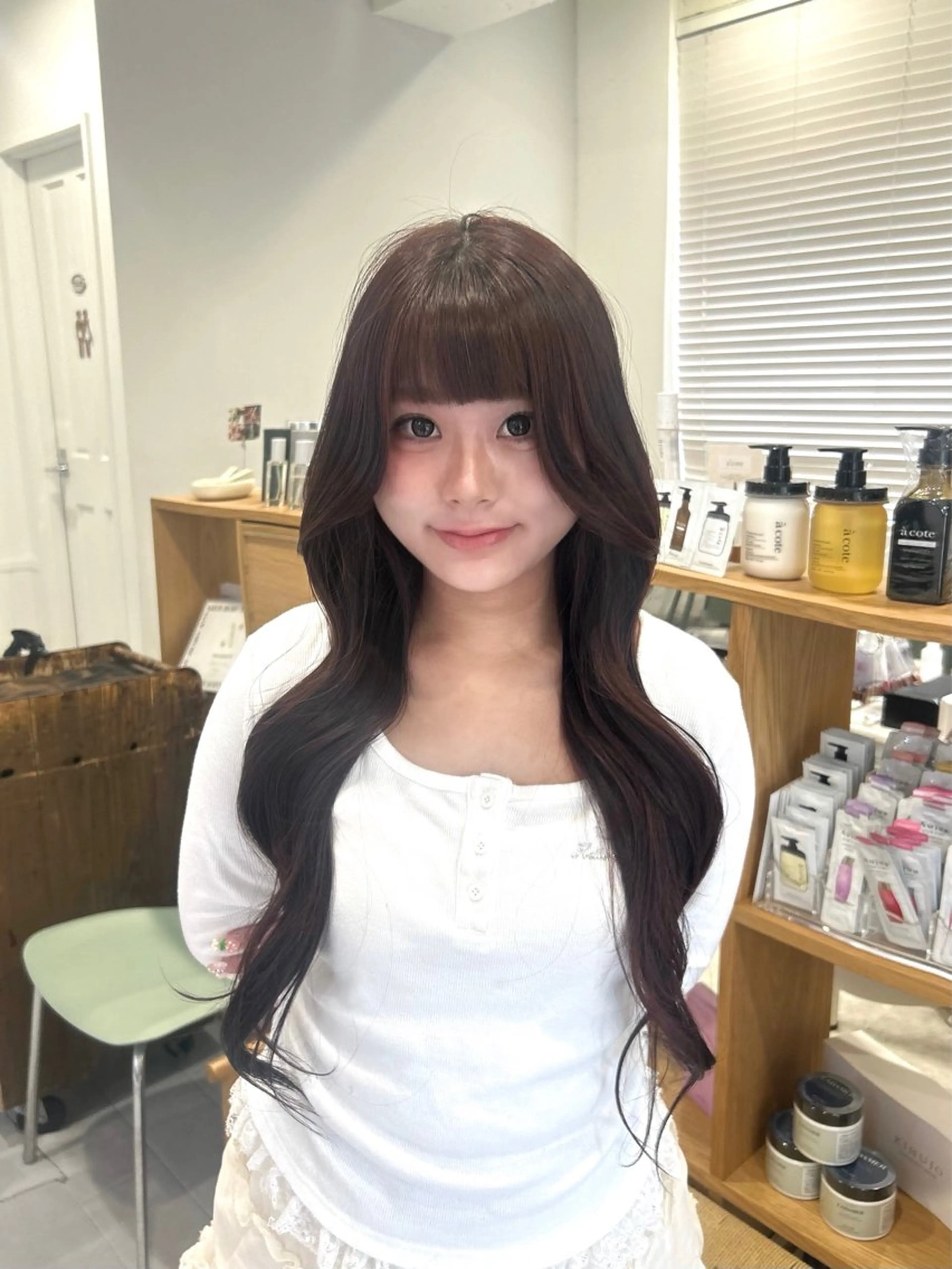 ロング カット ヘアカラー トリートメント 韓国ヘア ‎⟡.·KANA🐥のヘアスタイル