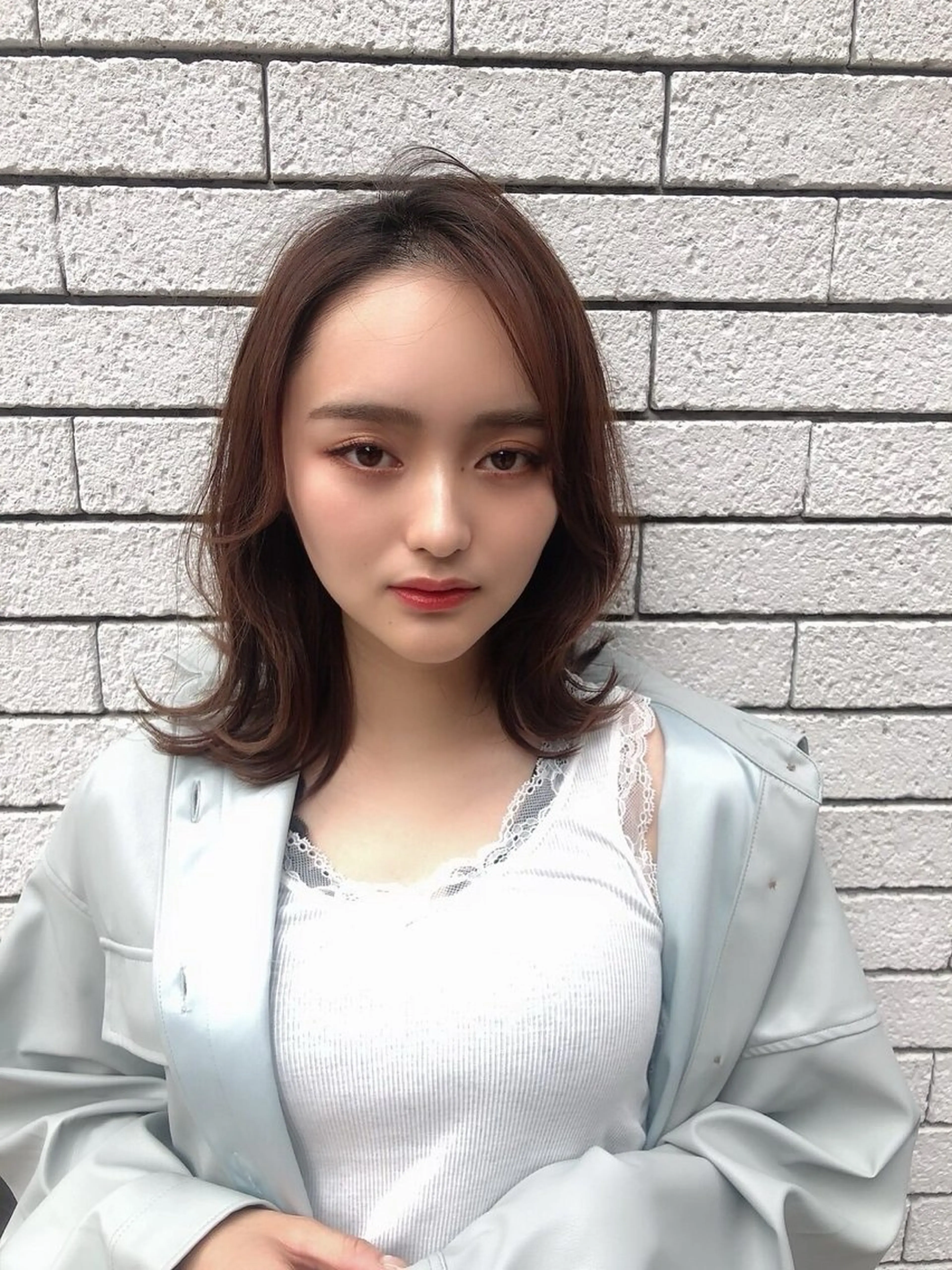 ミディアム カラー 透明感カラー オレンジ レイヤー/艶髪/ 髪質改善/YUYAのヘアスタイル