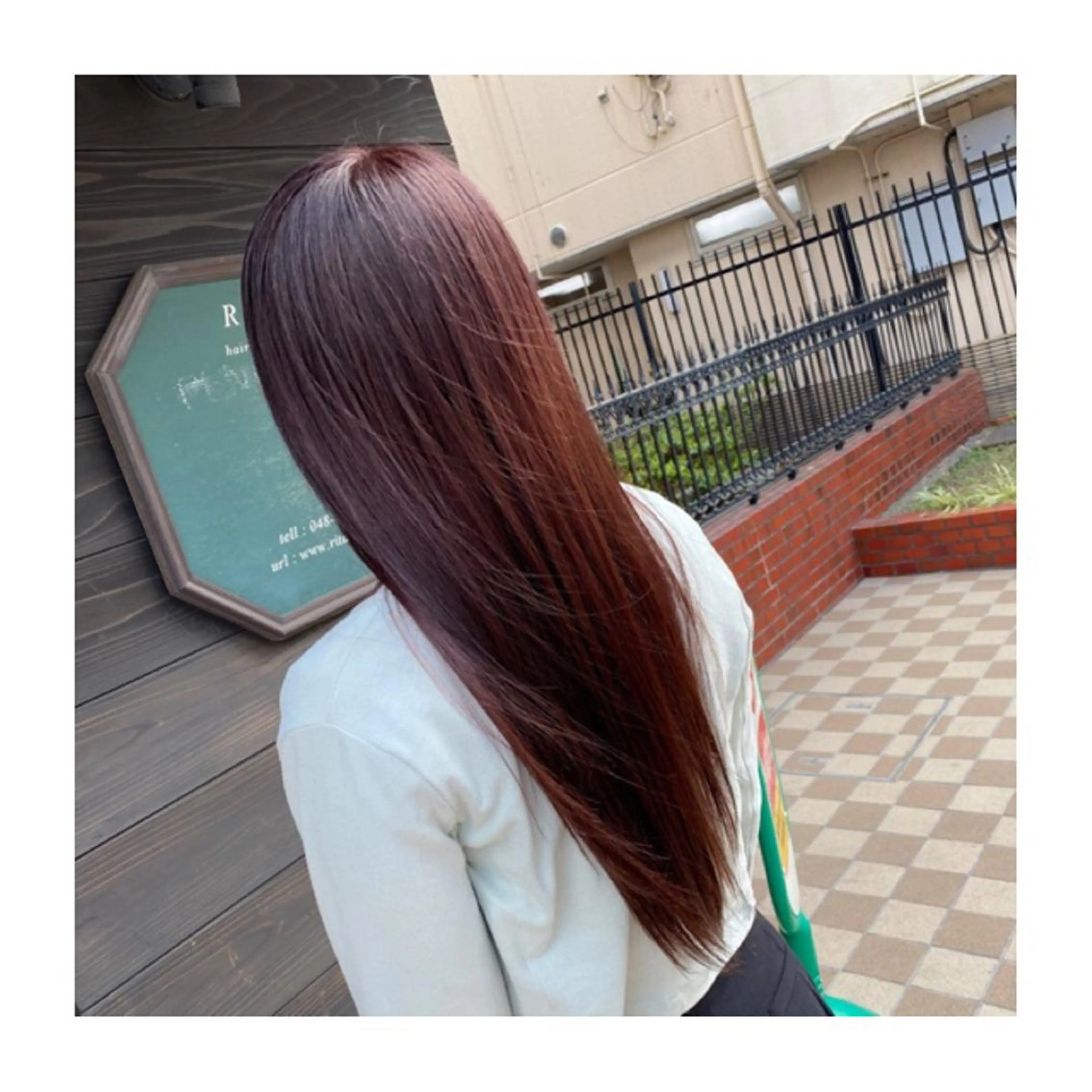 ロング カラー ブラウンカラー ピンクカラー ピンクブラウン 小森谷 亮太のヘアスタイル