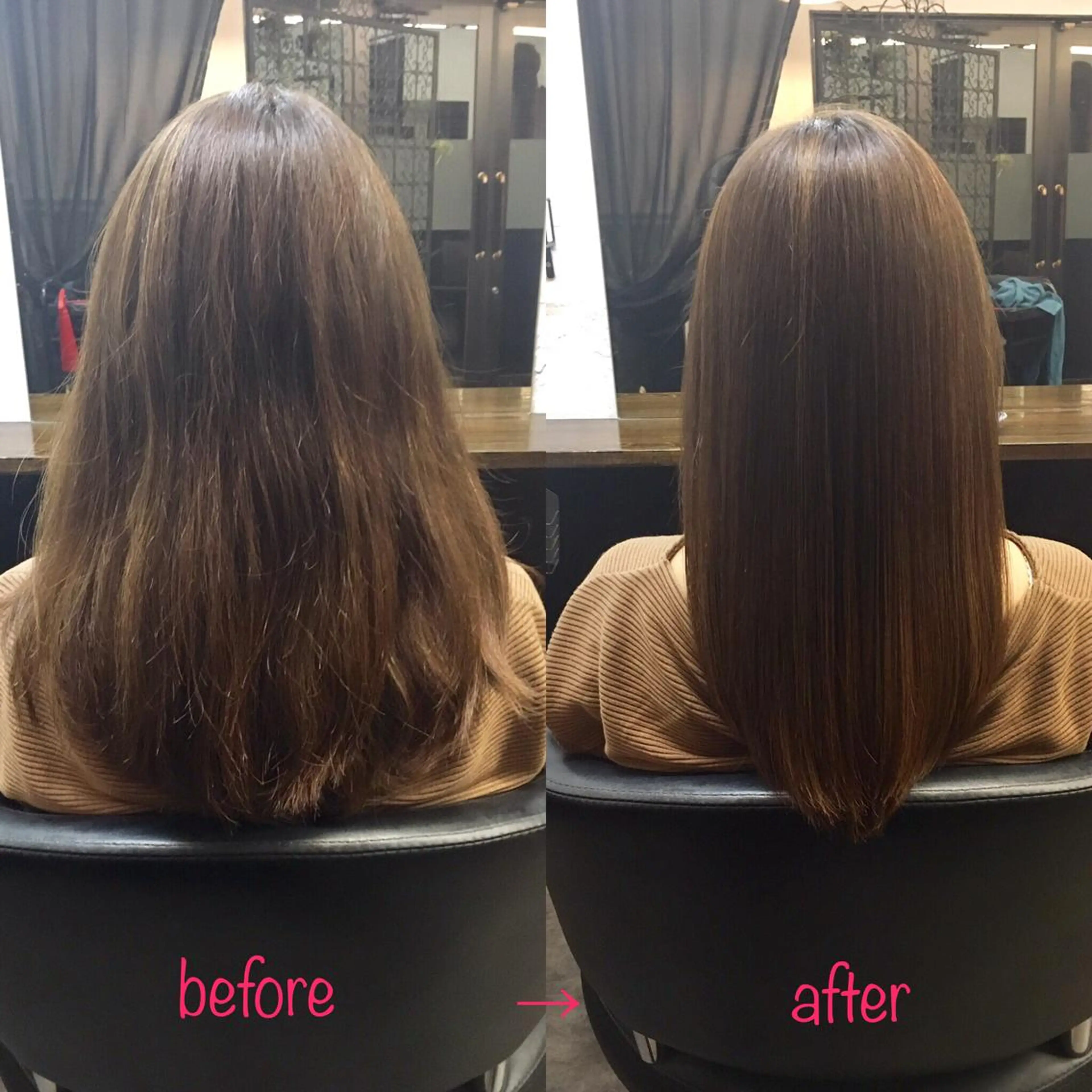 セミロング 髪質改善 トリートメント トリートメント 縮毛矯正&髪質改善 MAILHAIRのヘアスタイル