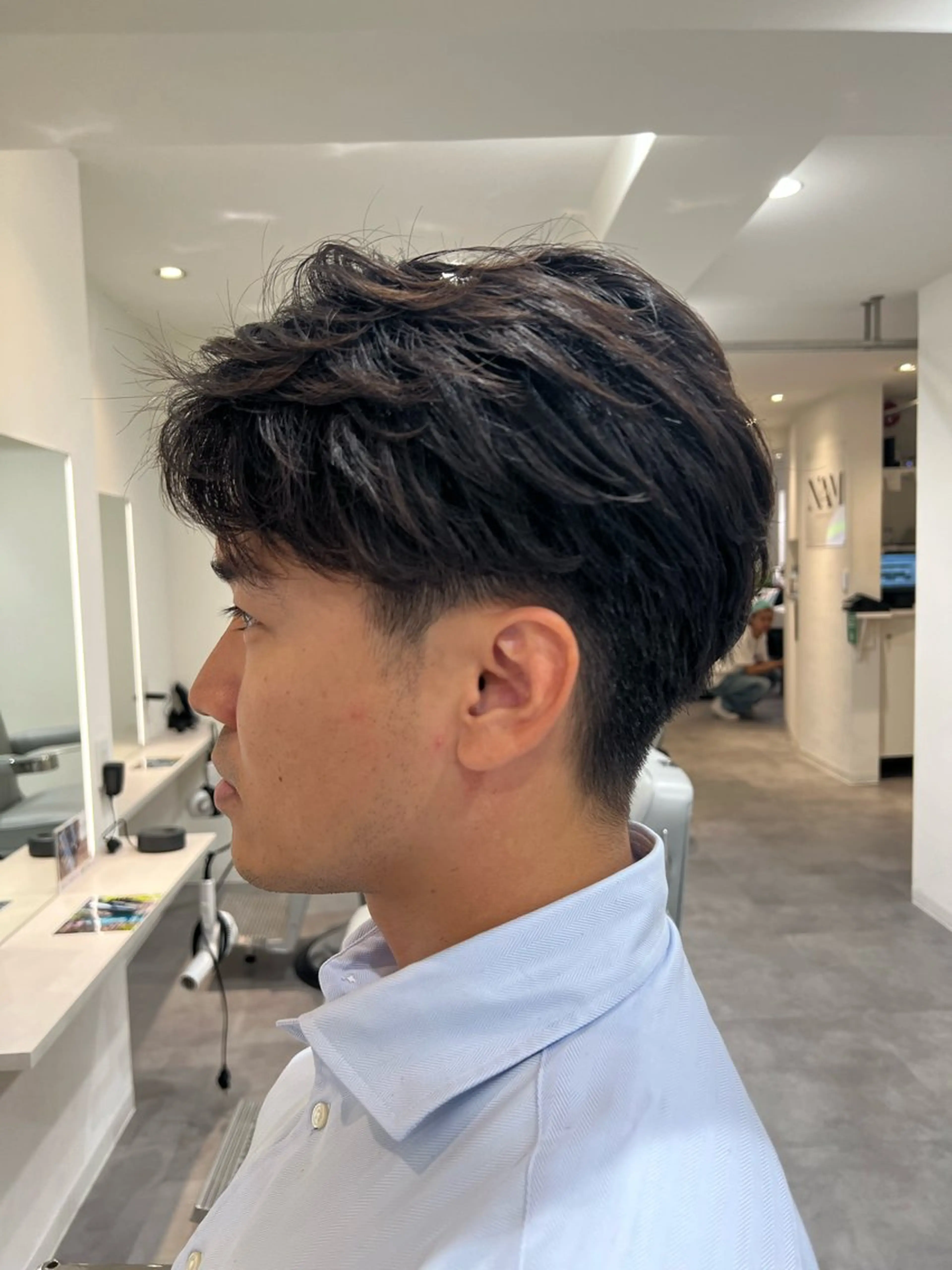 パーマ メンズ フェザーパーマ メンズパーマ Men's NAM 八角のヘアスタイル