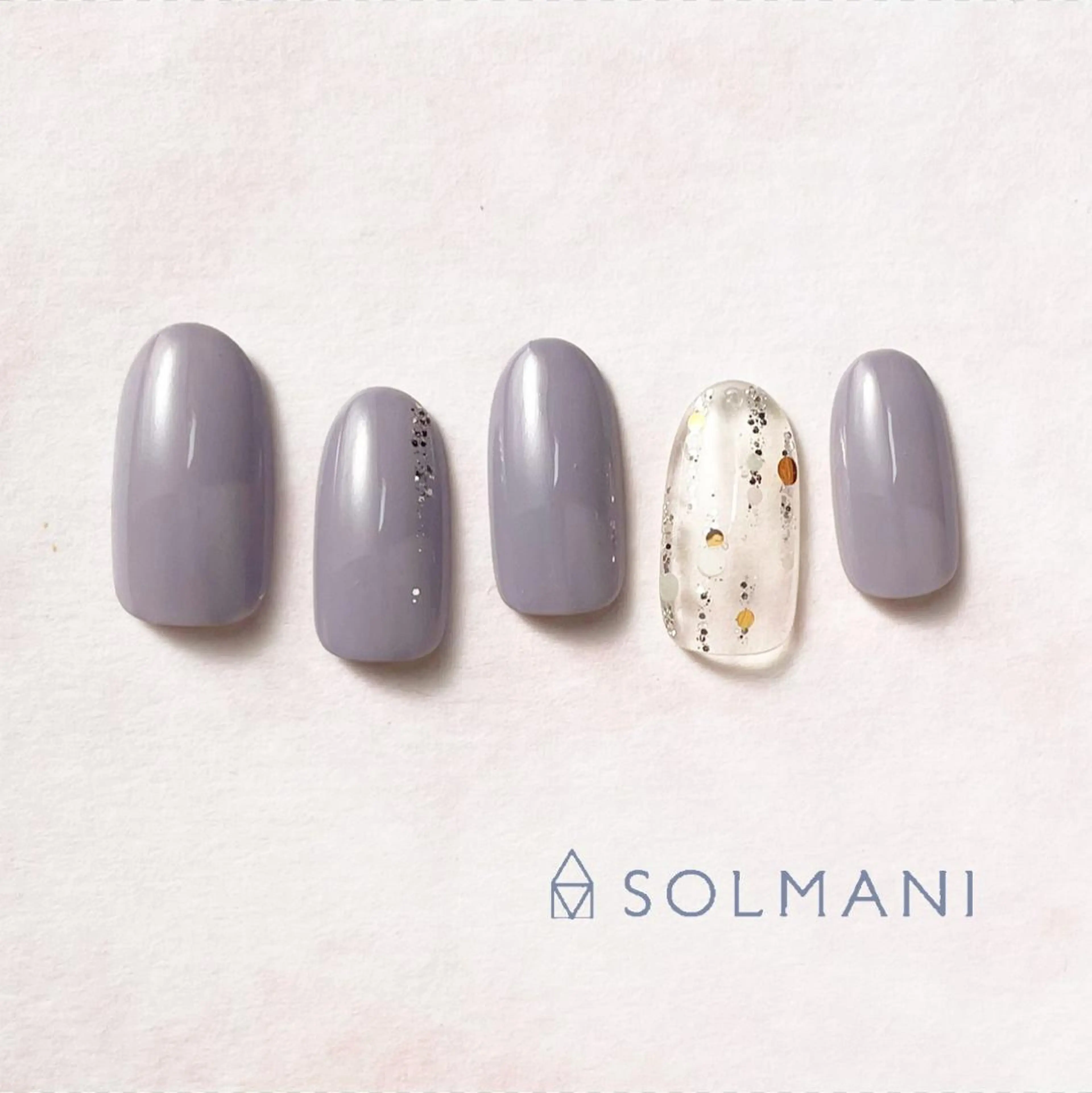 ネイル ホログラムネイル シンプルネイル SOLMANI 予約担当のネイルデザイン