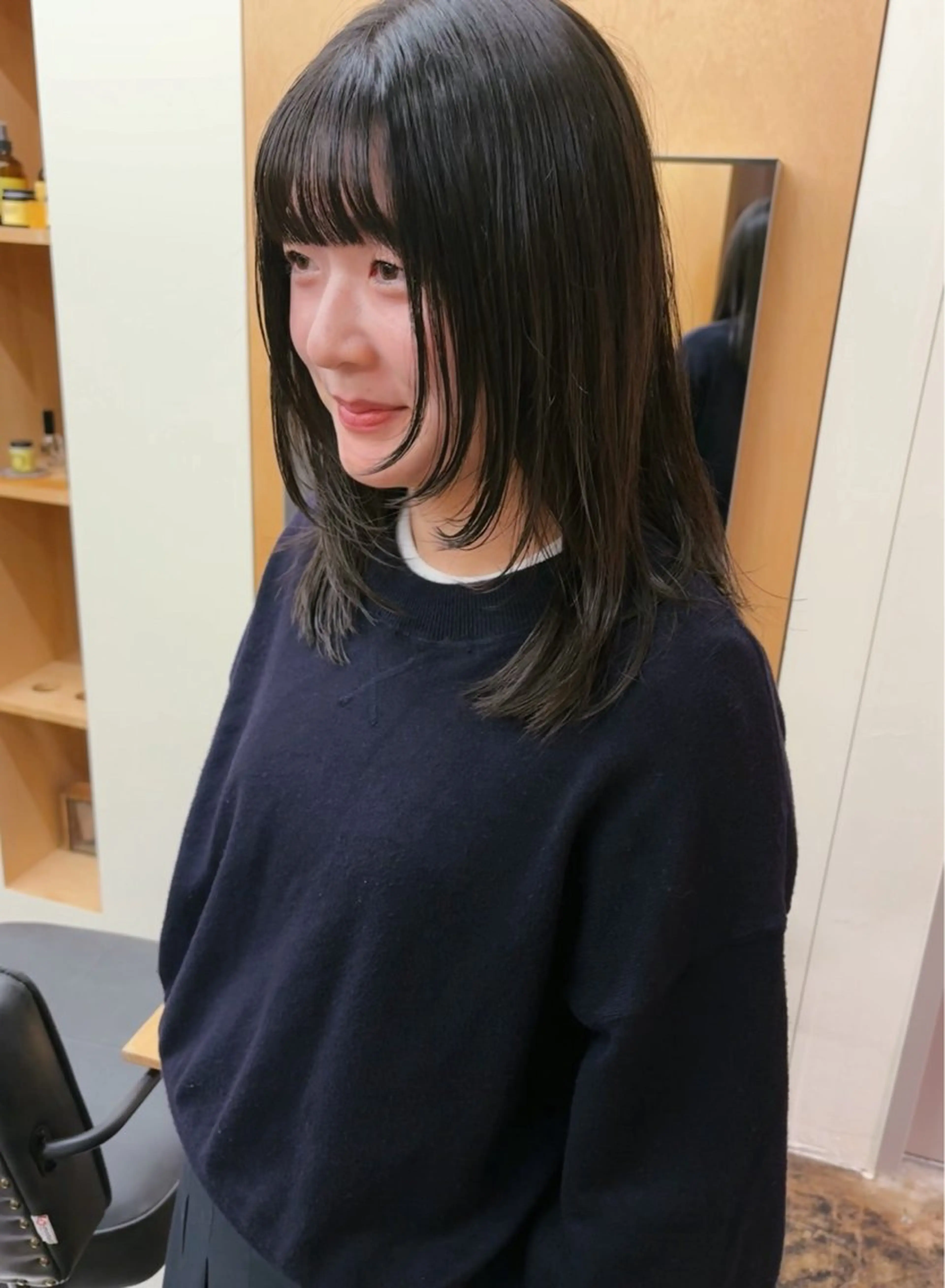 ミディアム カラー レイヤーカット カット トリートメント 西山 紗耶香🪽 透明感カラー/ボブのヘアスタイル