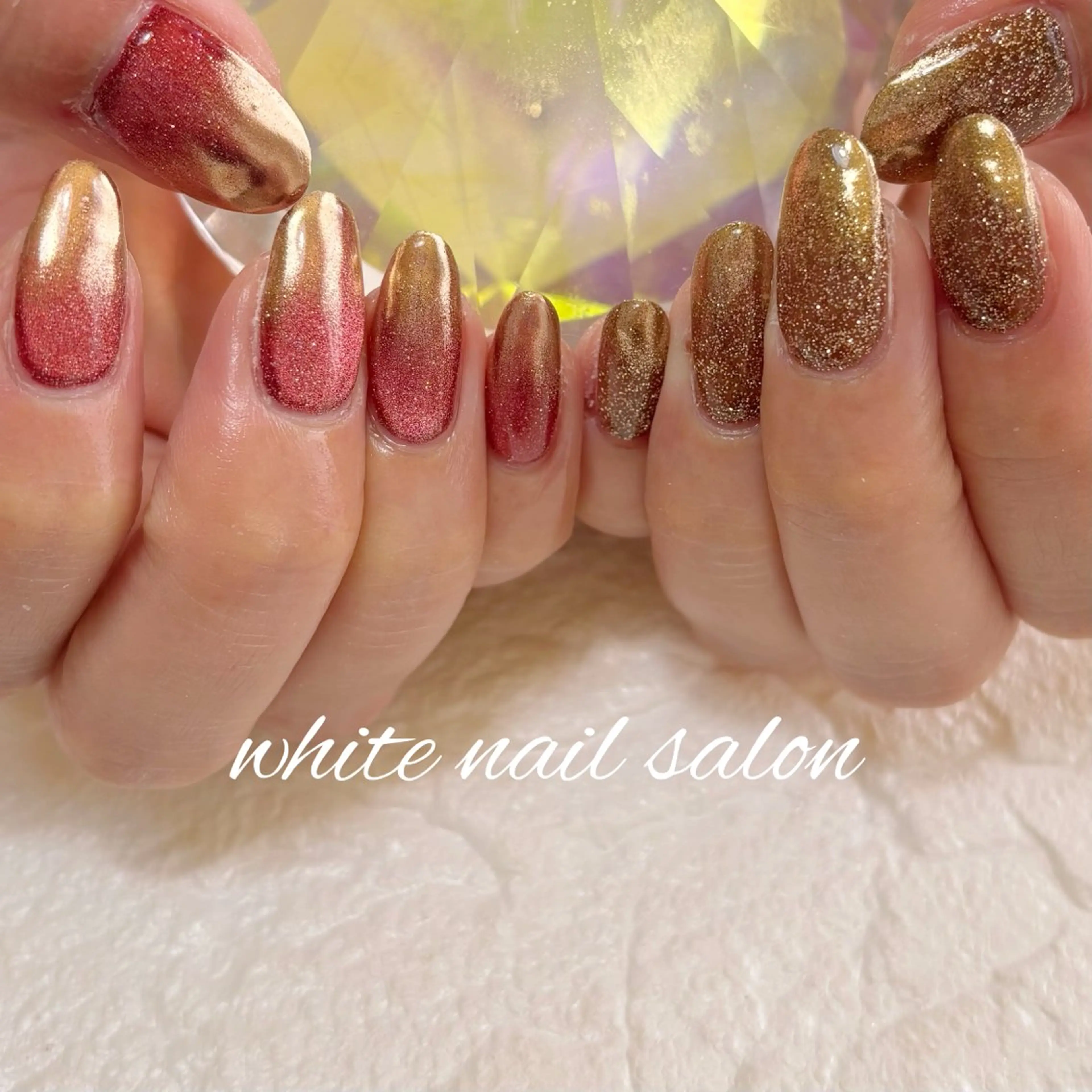 ネイル フットネイル ラメ(グリッター) 持ち込み ハンドネイル white nail salonのネイルデザイン