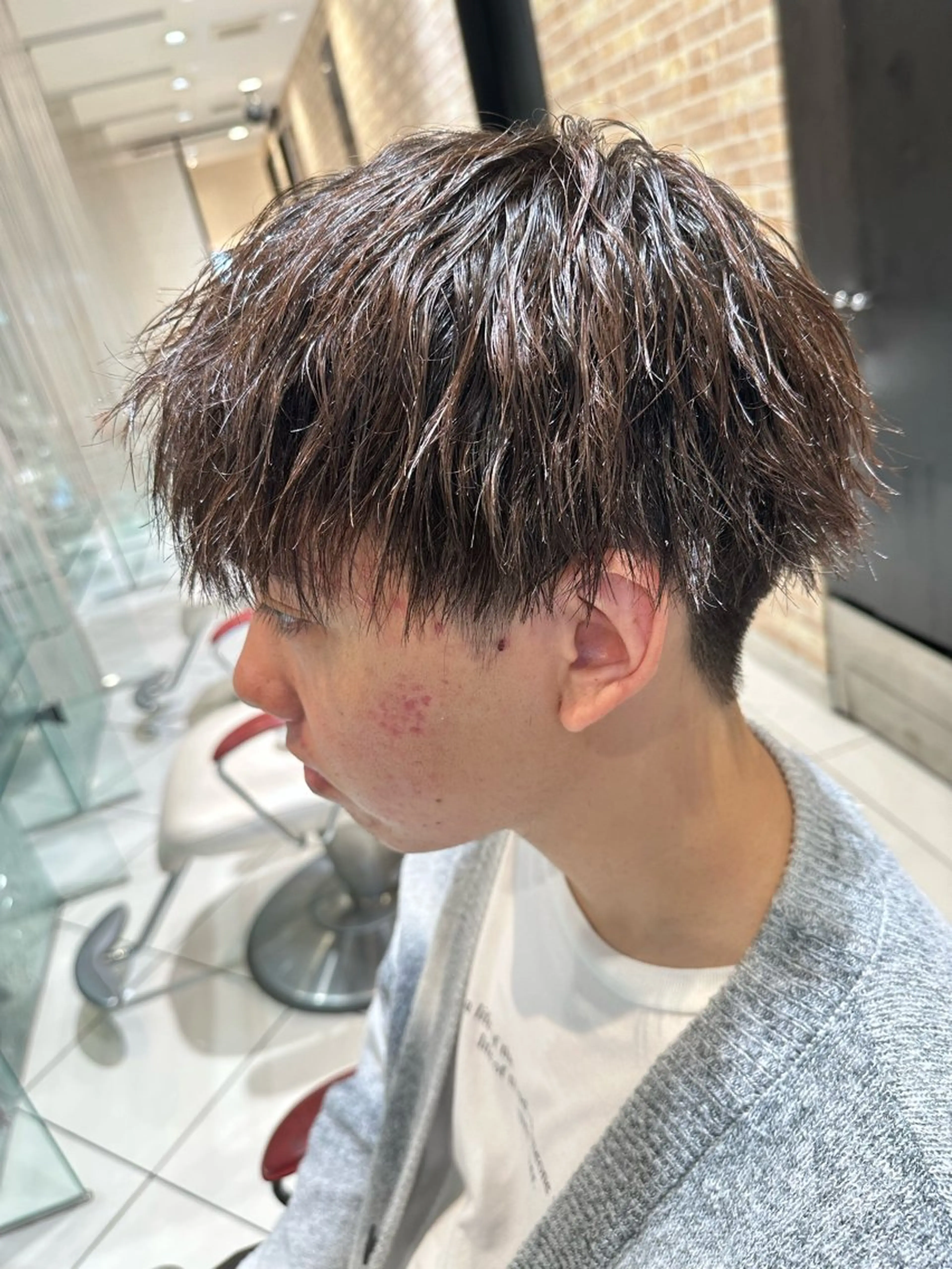 👑ソフトツイスト👑メンズカット+ツイストパーマ+トリートメント+眉毛カット+スパ+ヘアセットの写真