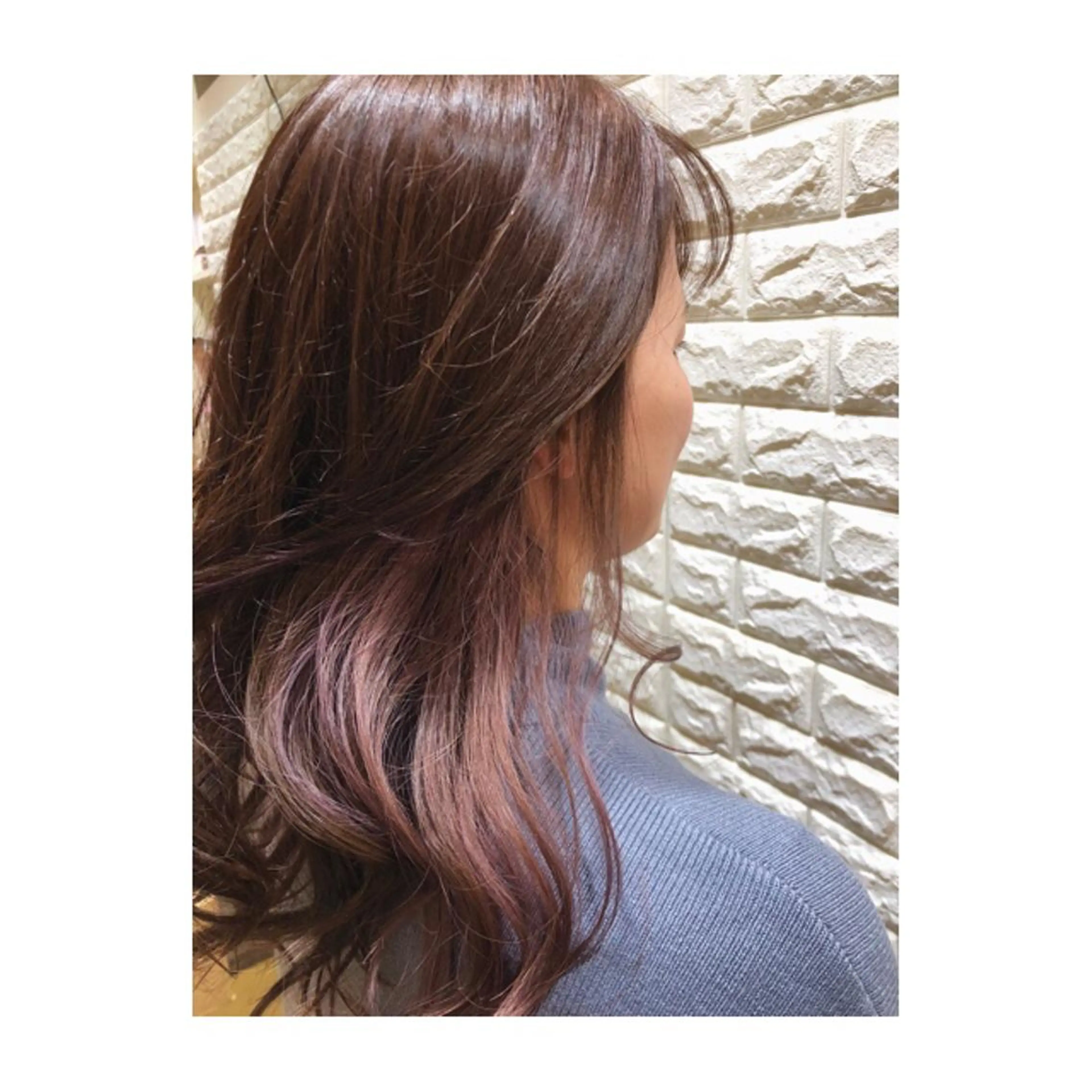 ミディアム カラー ブラウンカラー ラベンダーカラー ラベンダーブラウン ヘアカラー 🦋NAKAMURA 🦋のマツエク・マツパデザイン