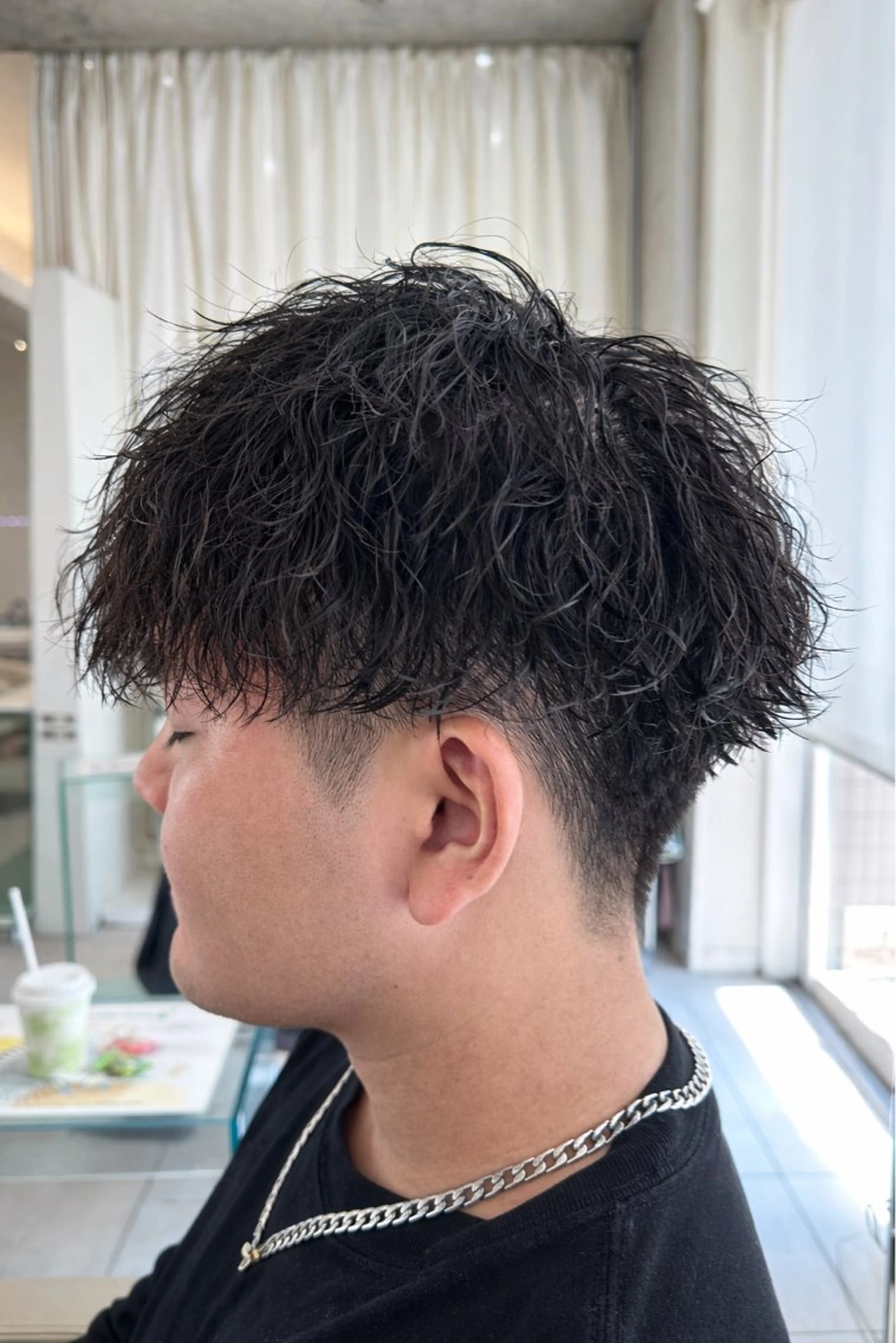 メンズ カット パーマ メンズ特化/メンズ パーマ/ハイトーンのヘアスタイル