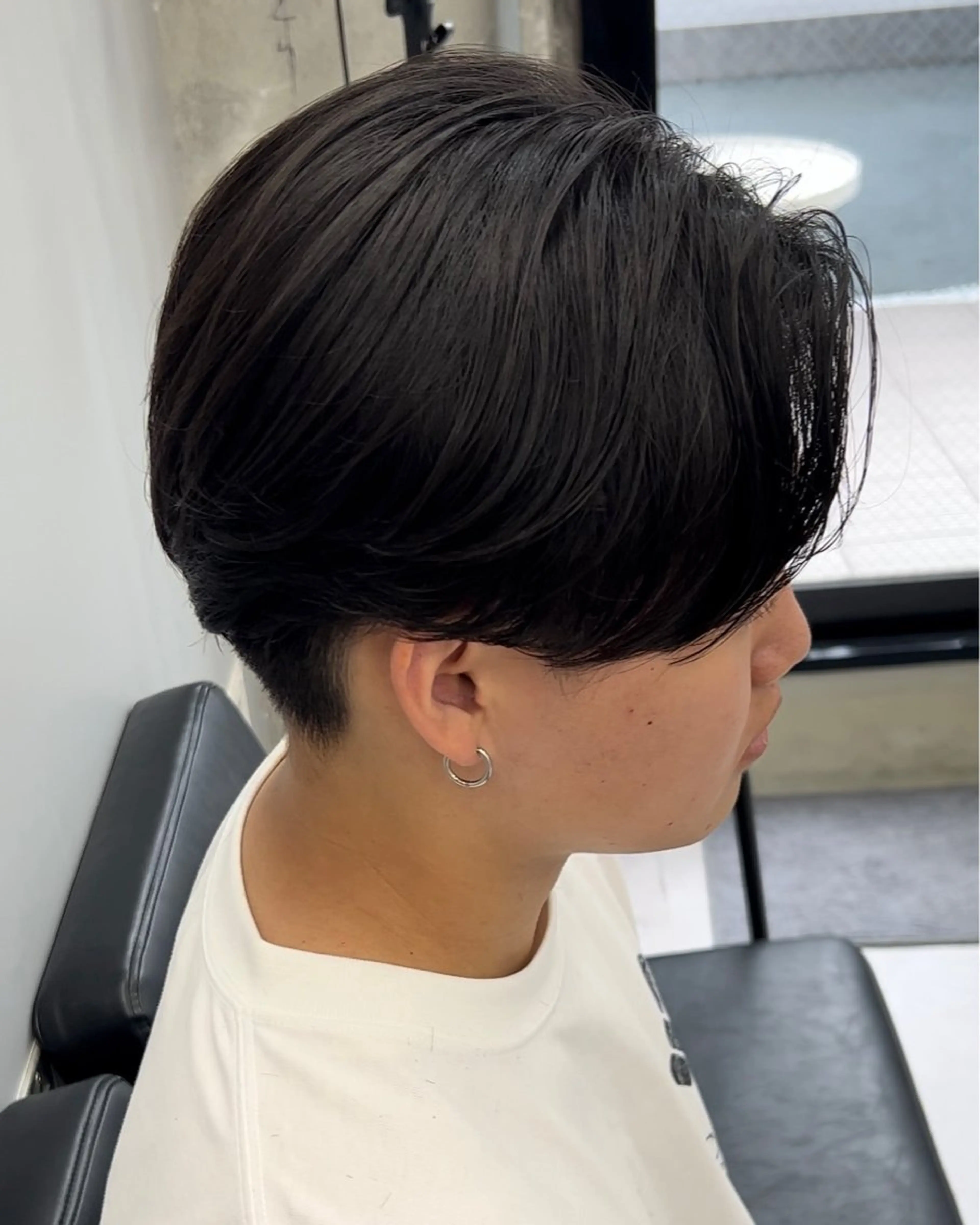 ショート メンズ 曲がる縮毛矯正 LIBER 　岩名のヘアスタイル