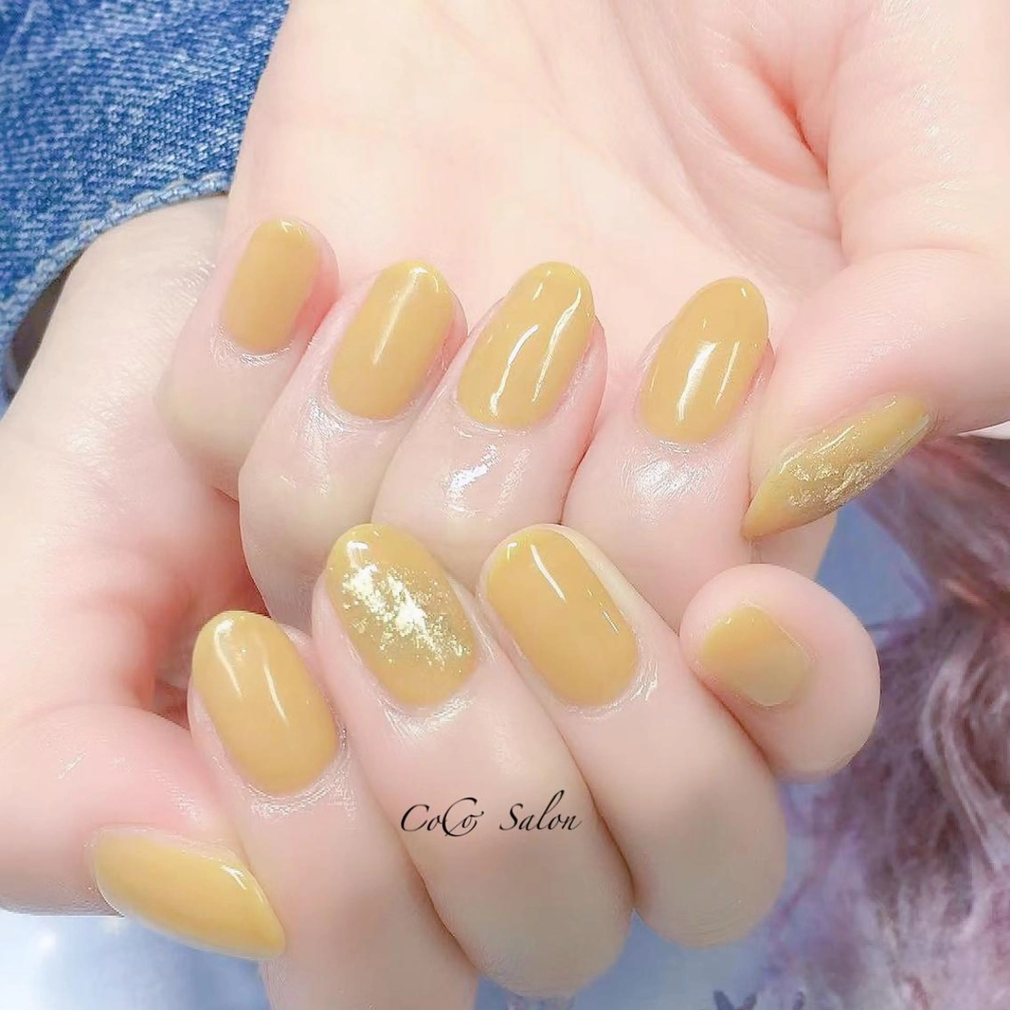 ネイル 長さ出し ジェルネイル オフィスネイル ワンカラーネイル パラジェル CoCoSalon ネイル/まつ毛予約のネイルデザイン