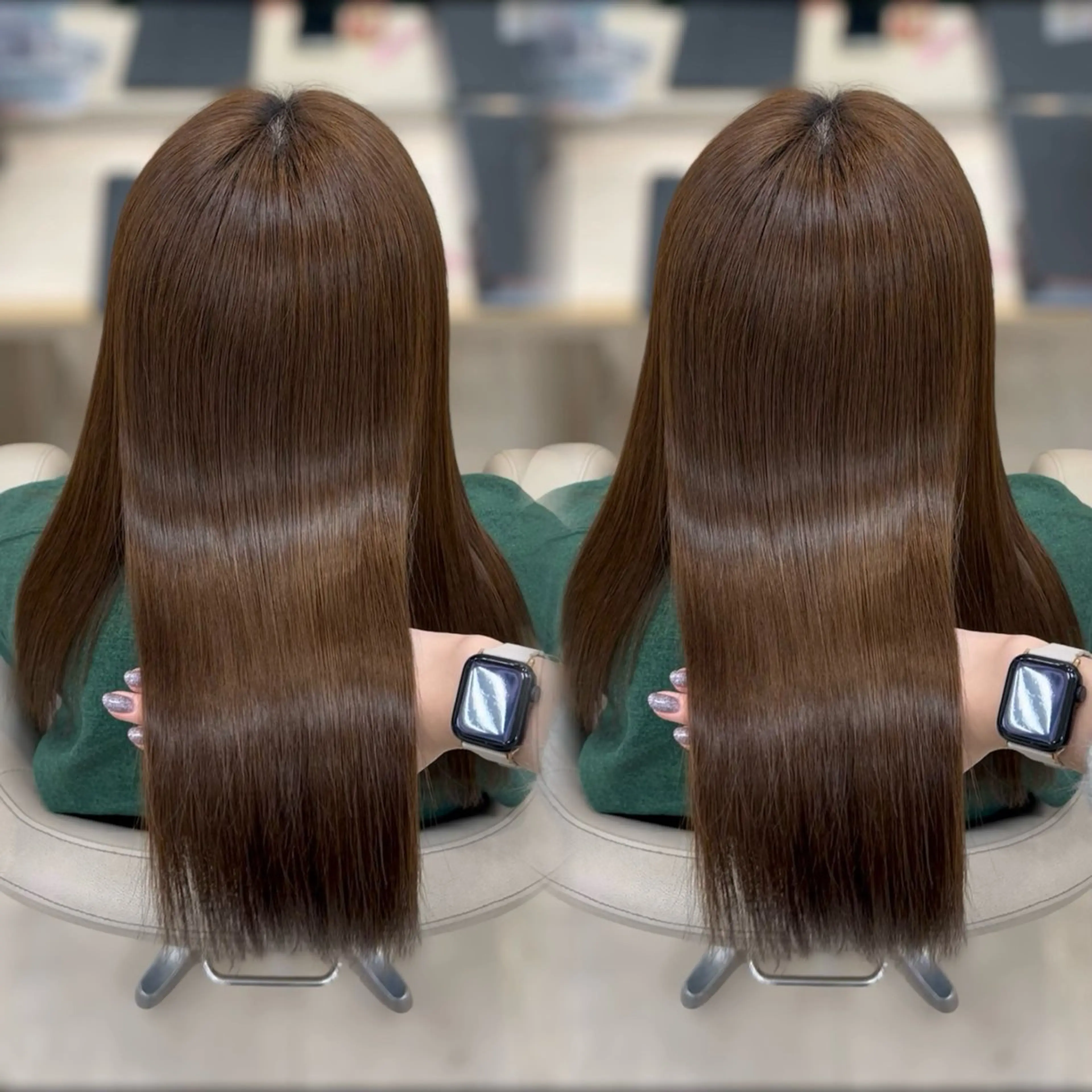 ロング トリートメント ヘッドスパ ヘアセット ベージュ/つや髪/ レイヤー／ゆいなのヘアスタイル