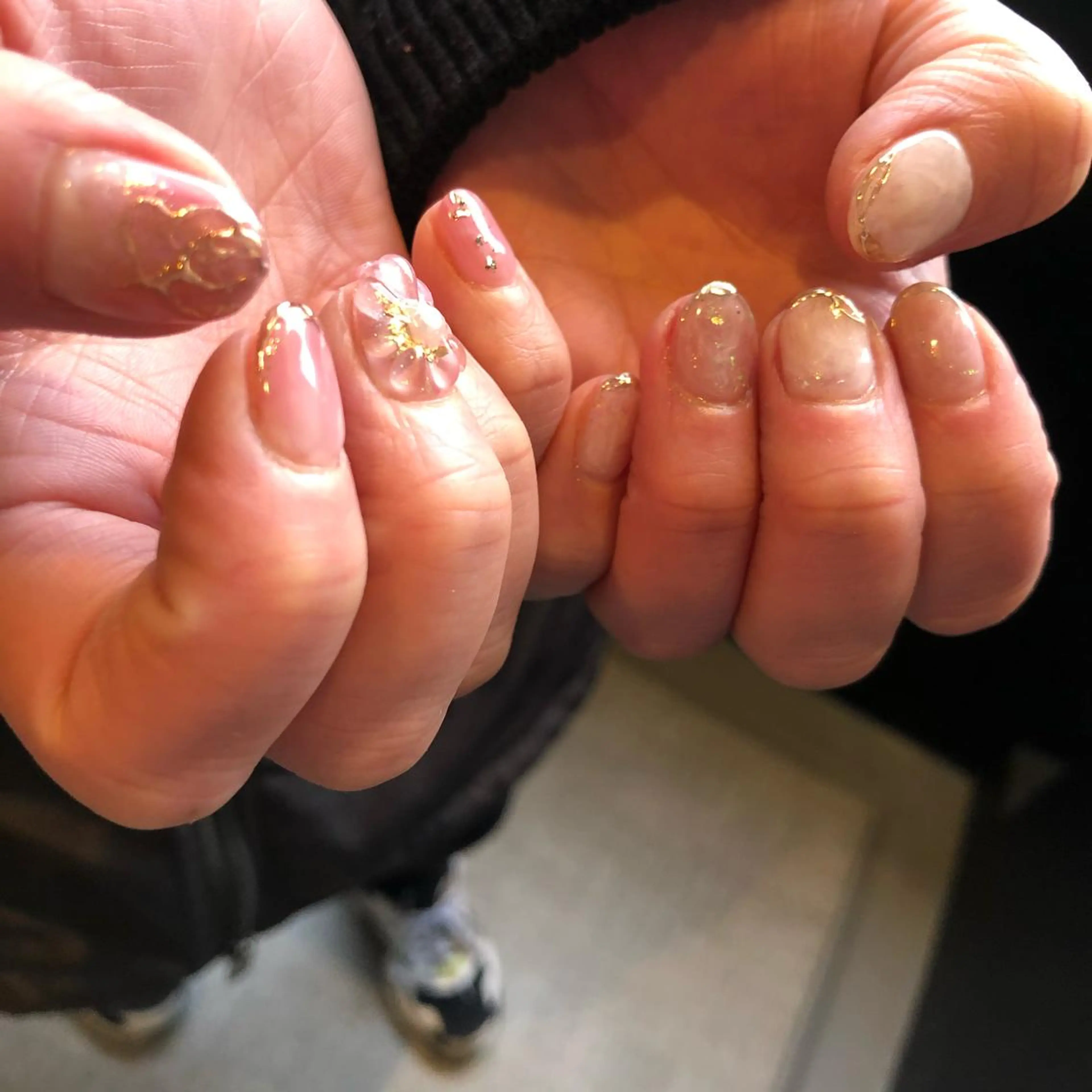 ロング カラー ヘアアレンジ キッズ ネイル マツエク・マツパ 福田 加奈のネイルデザイン