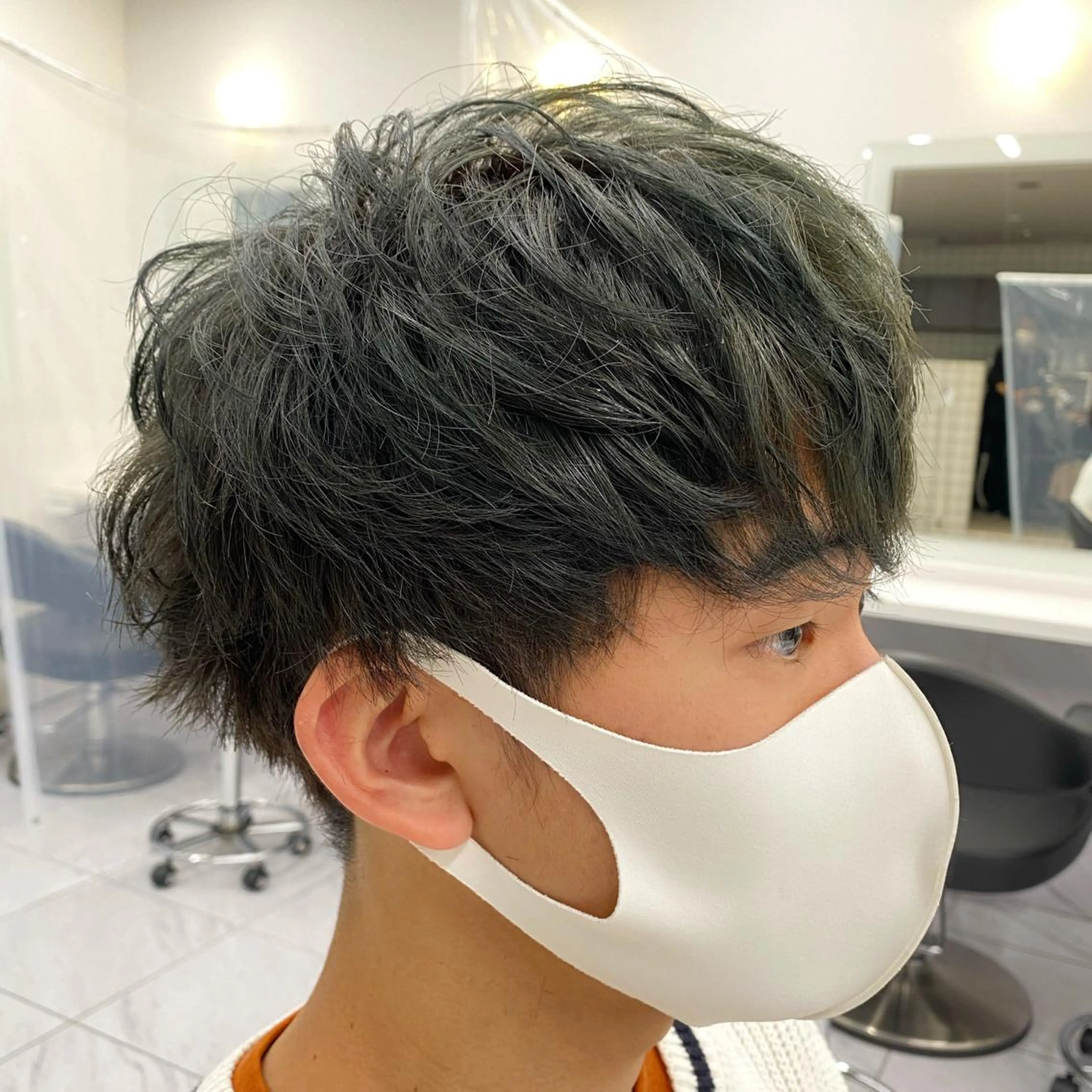 ミディアム カラー パーマ ヘアアレンジ メンズ メンズ特化 水口湧太のヘアスタイル