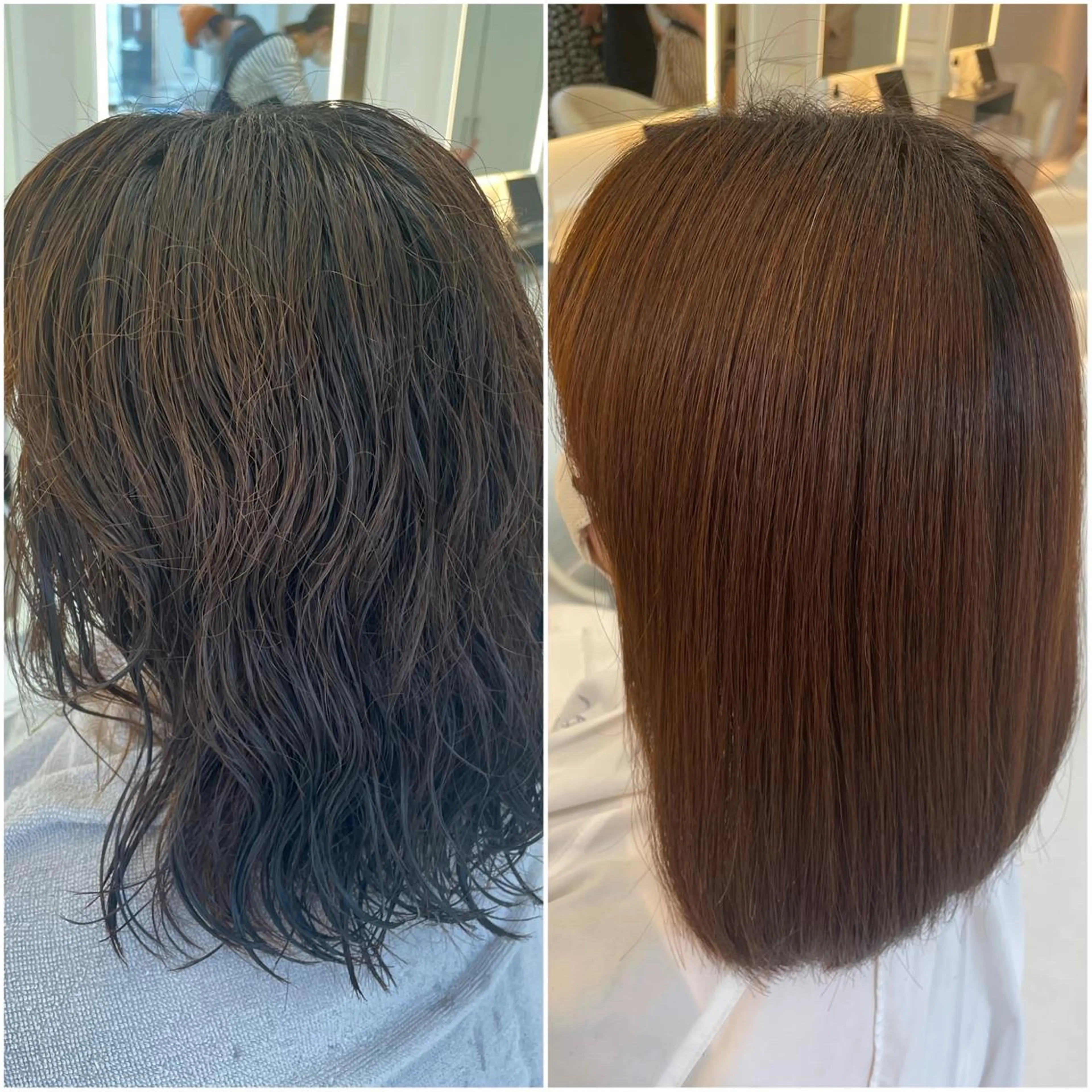 ミディアム 髪質改善 縮毛矯正 💈髪質改善メニュー 佐藤 萌💈のヘアスタイル