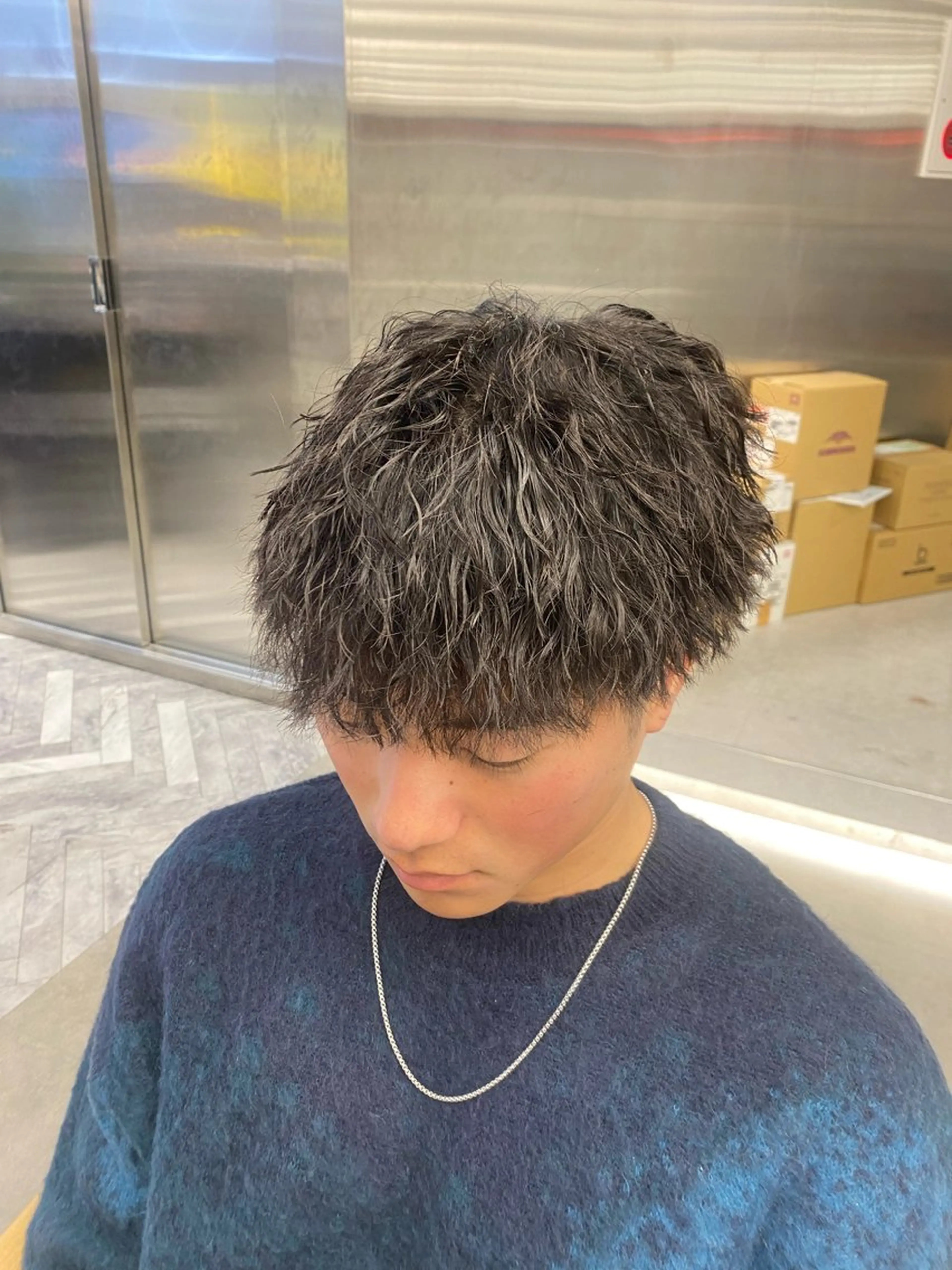 パーマ メンズ カット パーマ シャドウパーマ/ ルーズパーマ/メンズのヘアスタイル