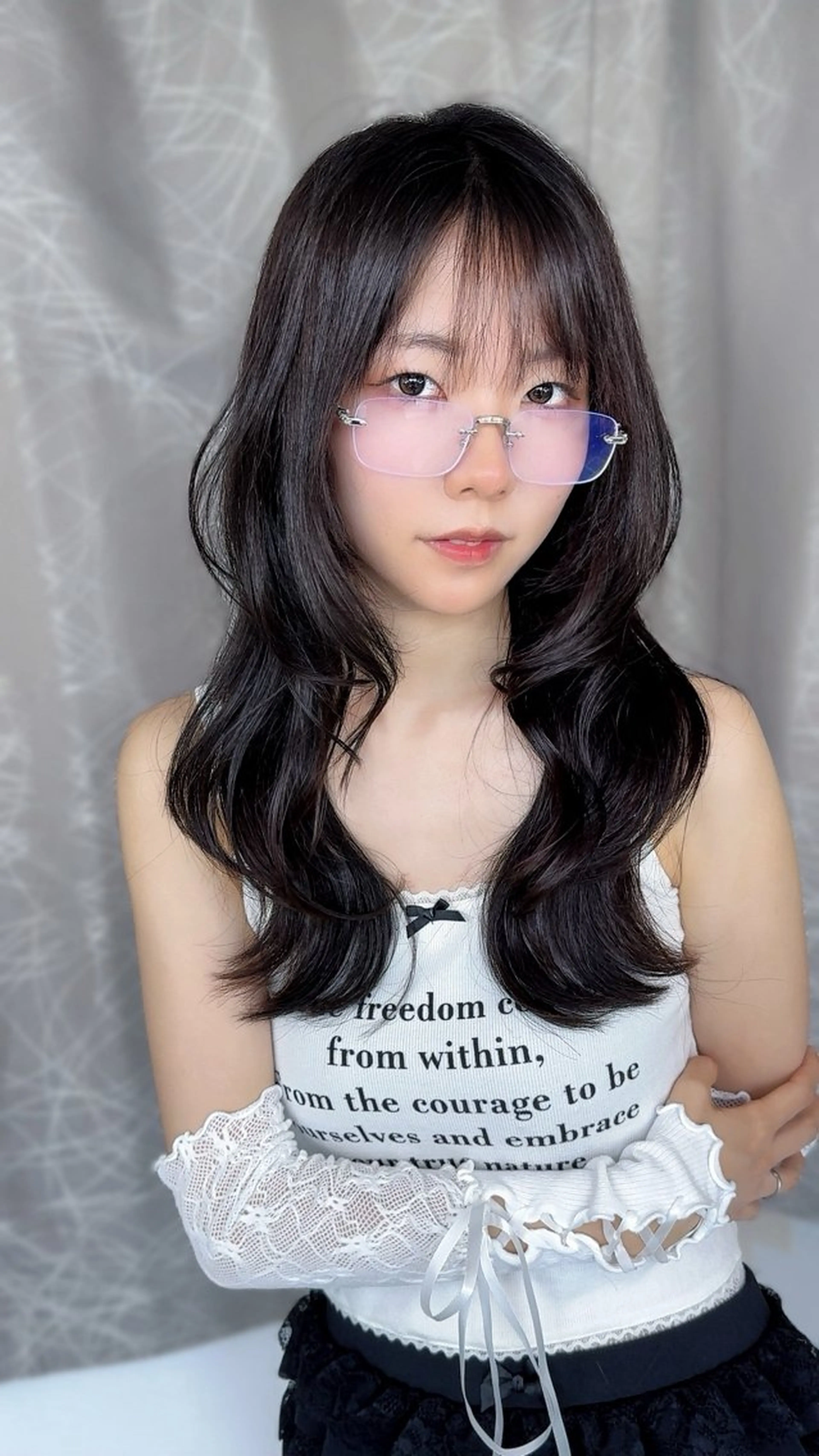 セミロング レイヤーカット ワンホンレイヤー カット 永田竜一/ 小顔くびれレイヤーのヘアスタイル