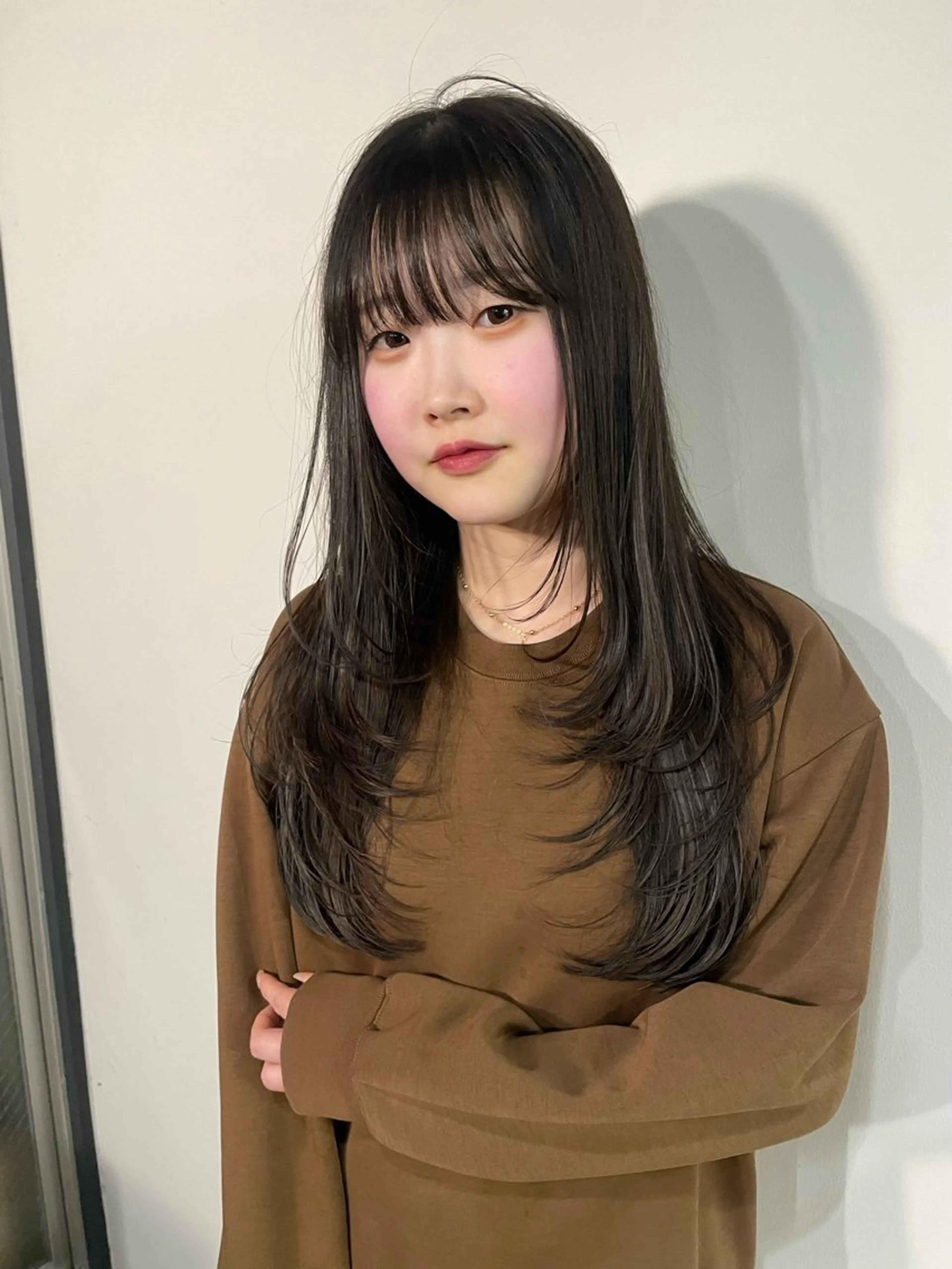 セミロング カラー ヘアカラー カットモデル/ ハイトーン/ゆうあのヘアスタイル