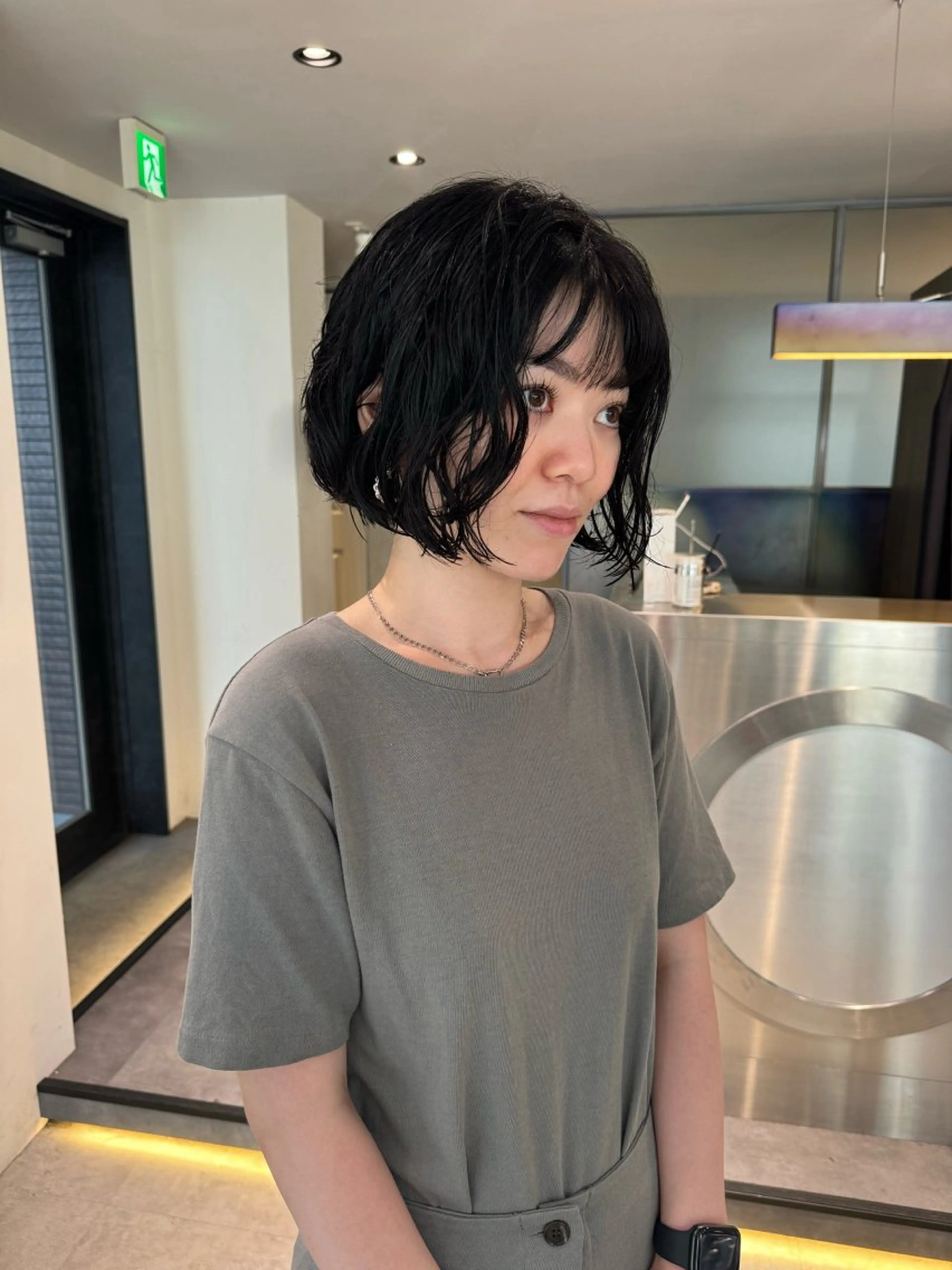 ショート パーマ ボブ カット パーマ Qin shaire salon 原宿所属・🌿パーマ/ボブ/ レイヤー/Mikiのヘアスタイル