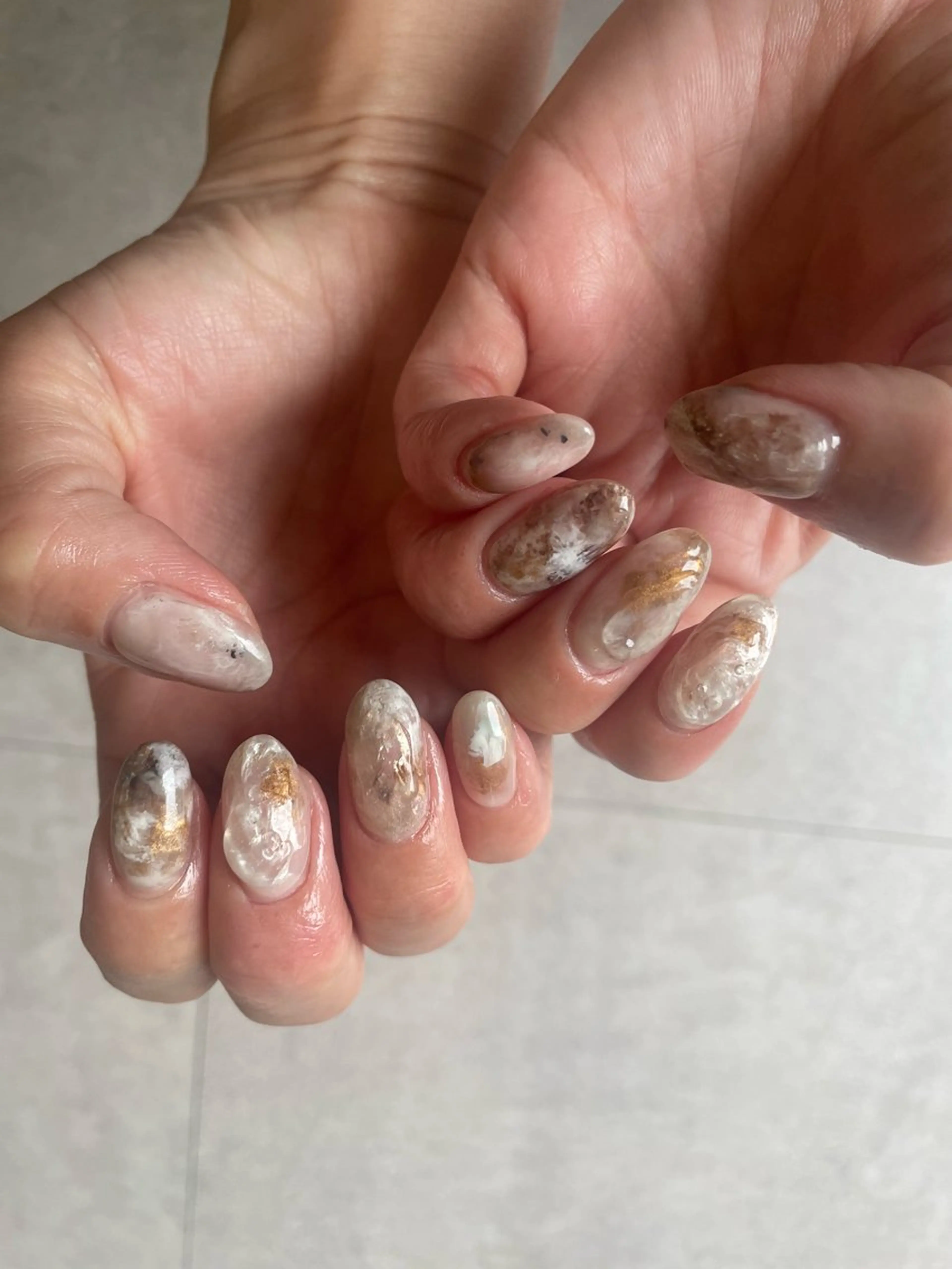 ネイル アートネイル ニュアンスネイル RISA joie nailのネイルデザイン