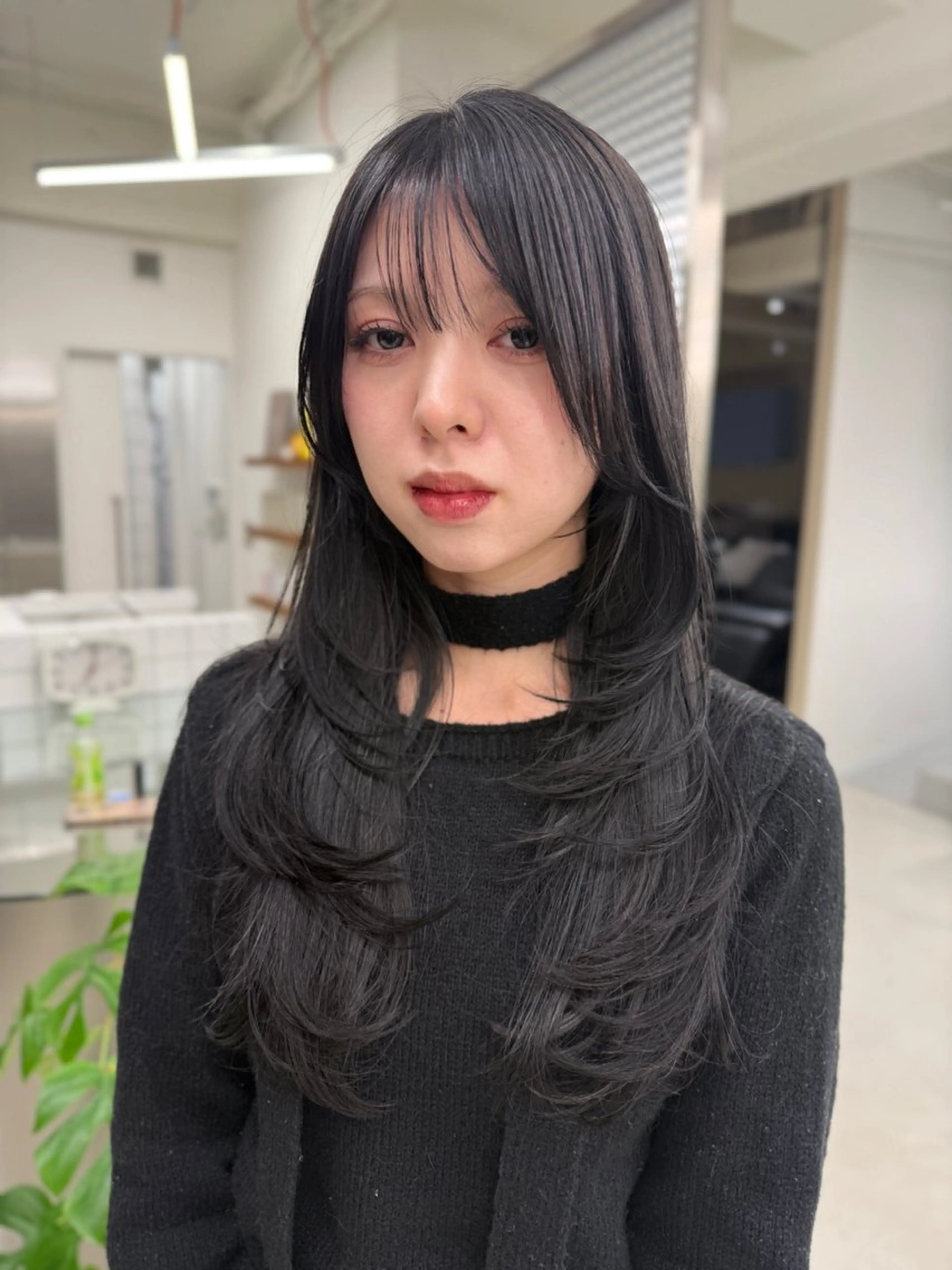 ロング カラー カット ヘアカラー トリートメント 表参道/赤み無し 透明感 colorのヘアスタイル